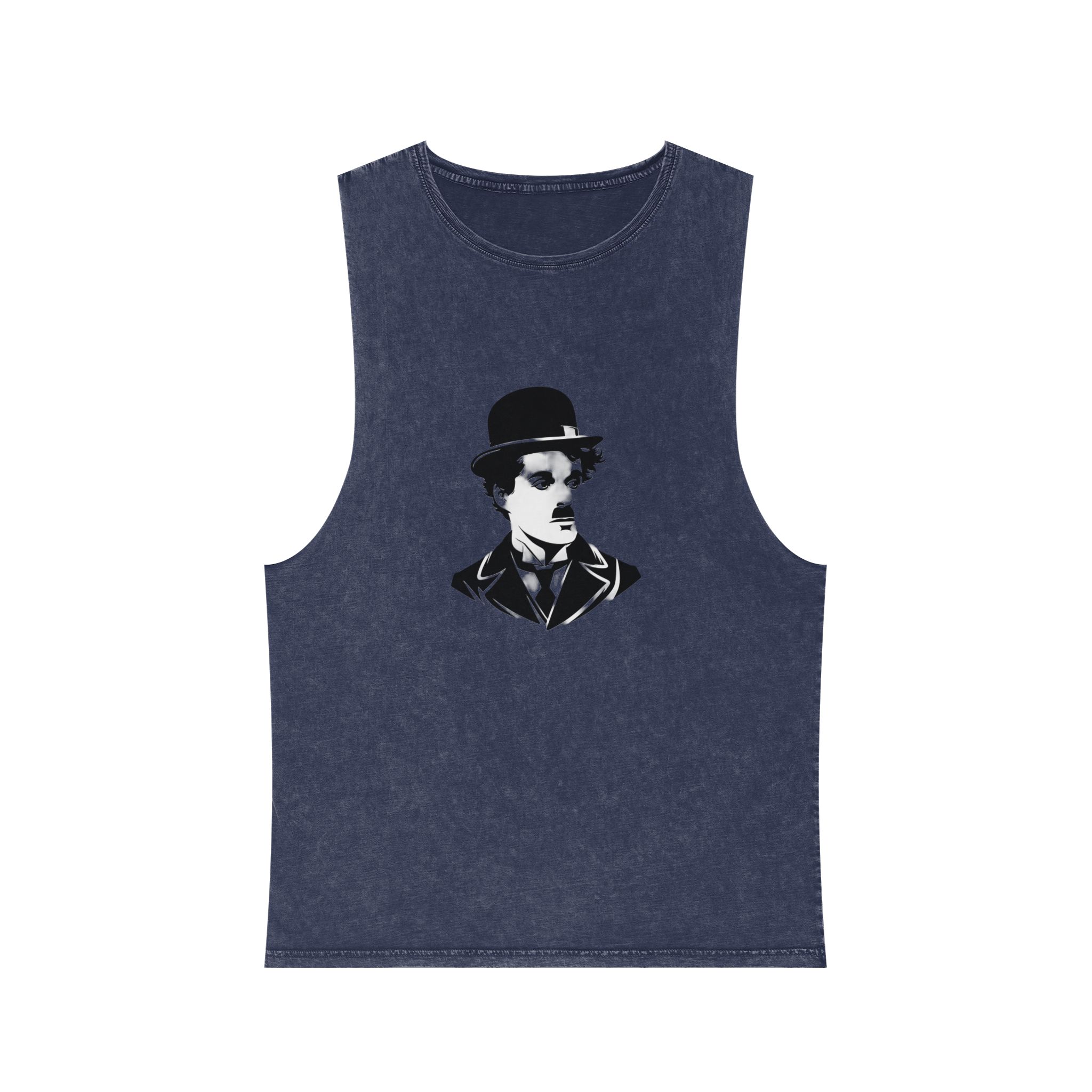 Charlie Chaplin Unisex Stonewash Tank Top - Image 13