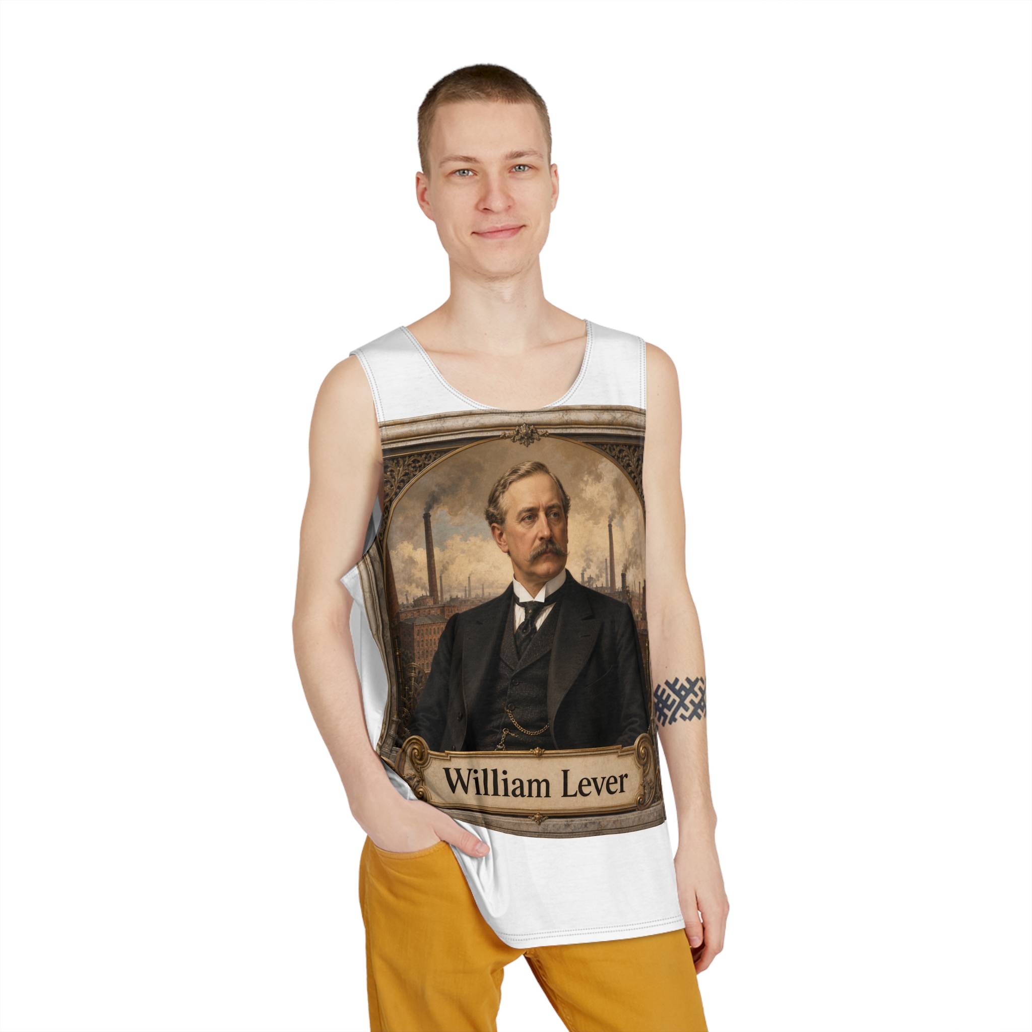 History Shopping 890 William Lever Mens Tank Aop - Image 3