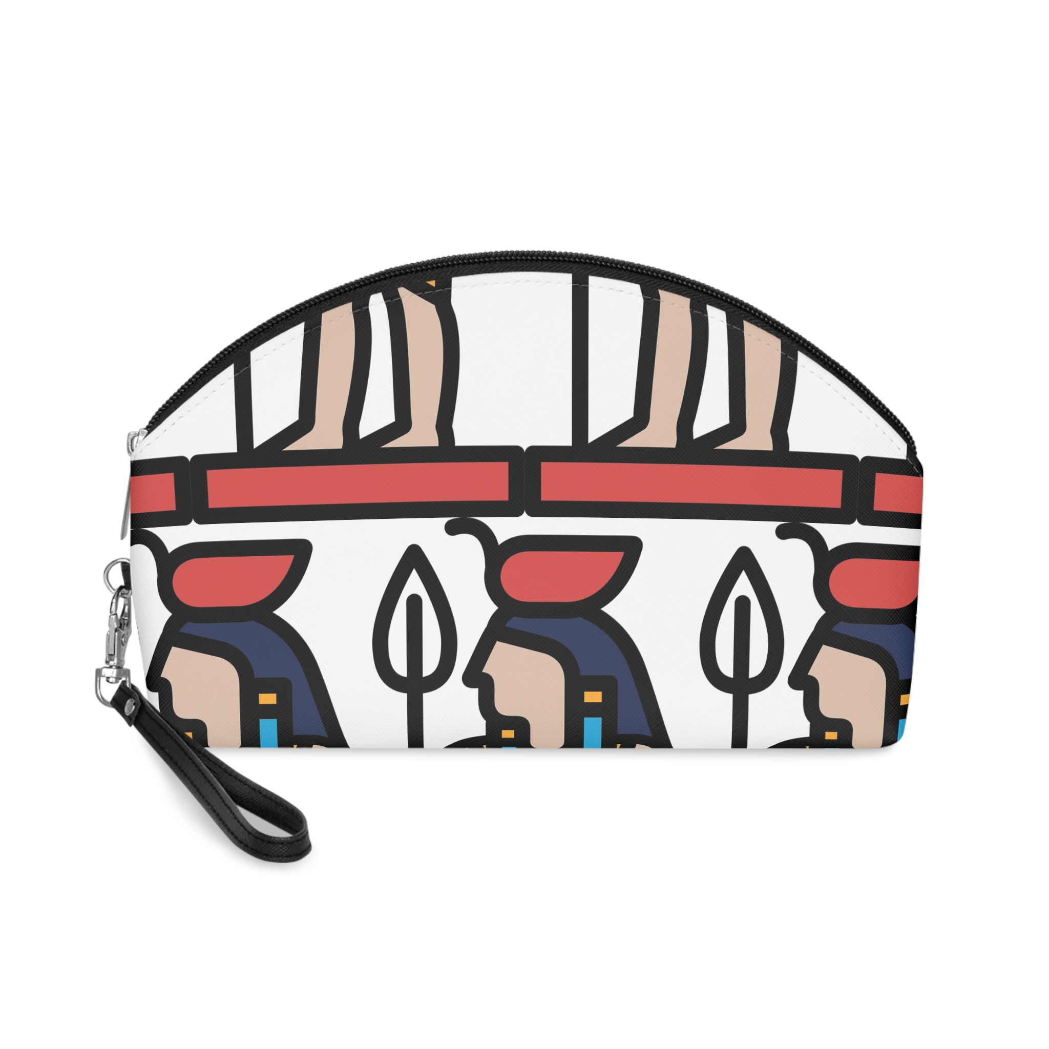 Ancient Egyptian Sculpture Line Style Makeup Bag