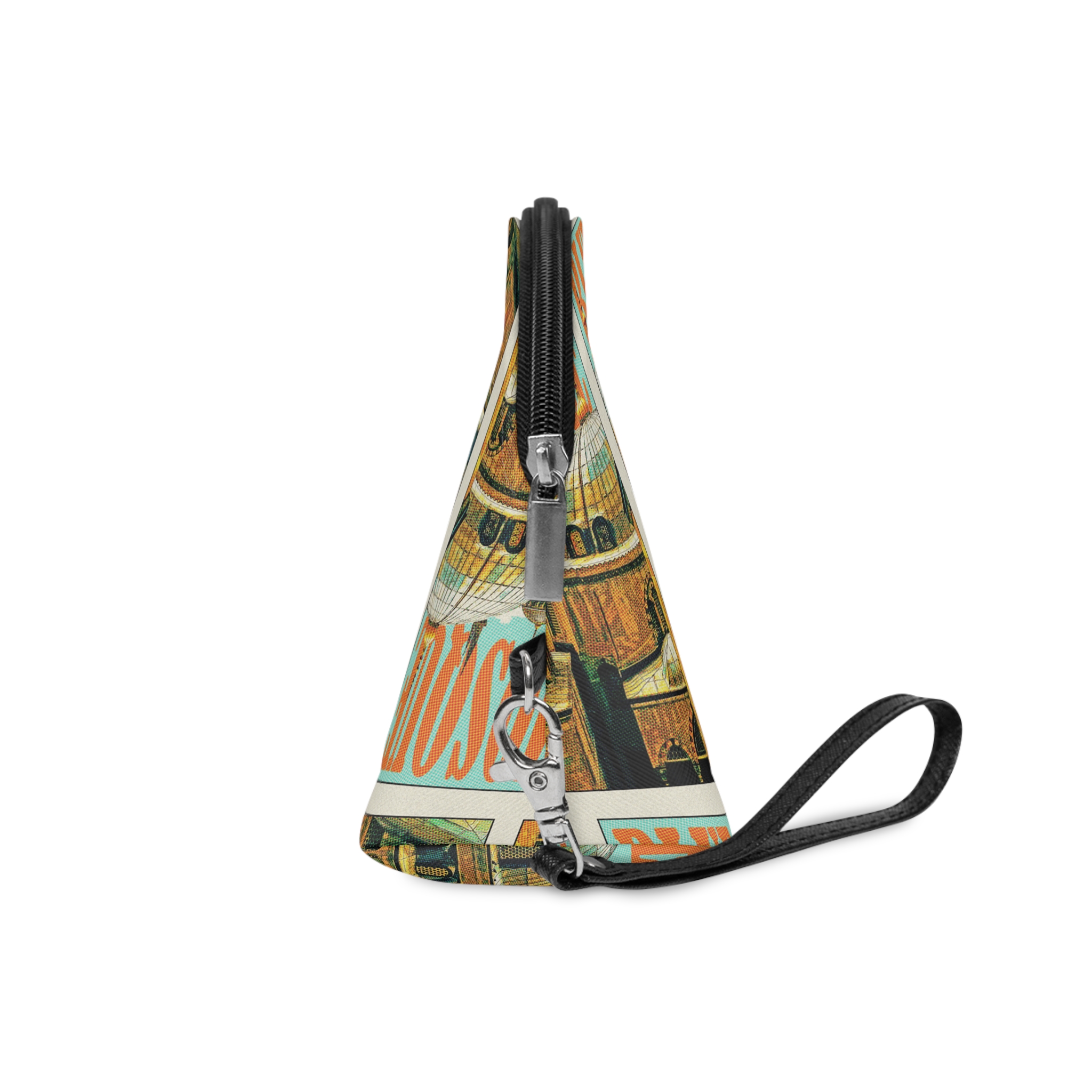 Blue Mosque Retro Travel Poster (1) Makeup Bag - Image 3
