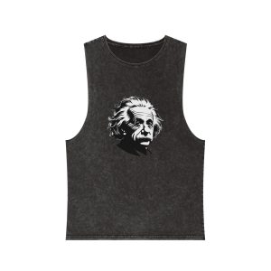 Albert Einstein 2 Unisex Stonewash Tank Top