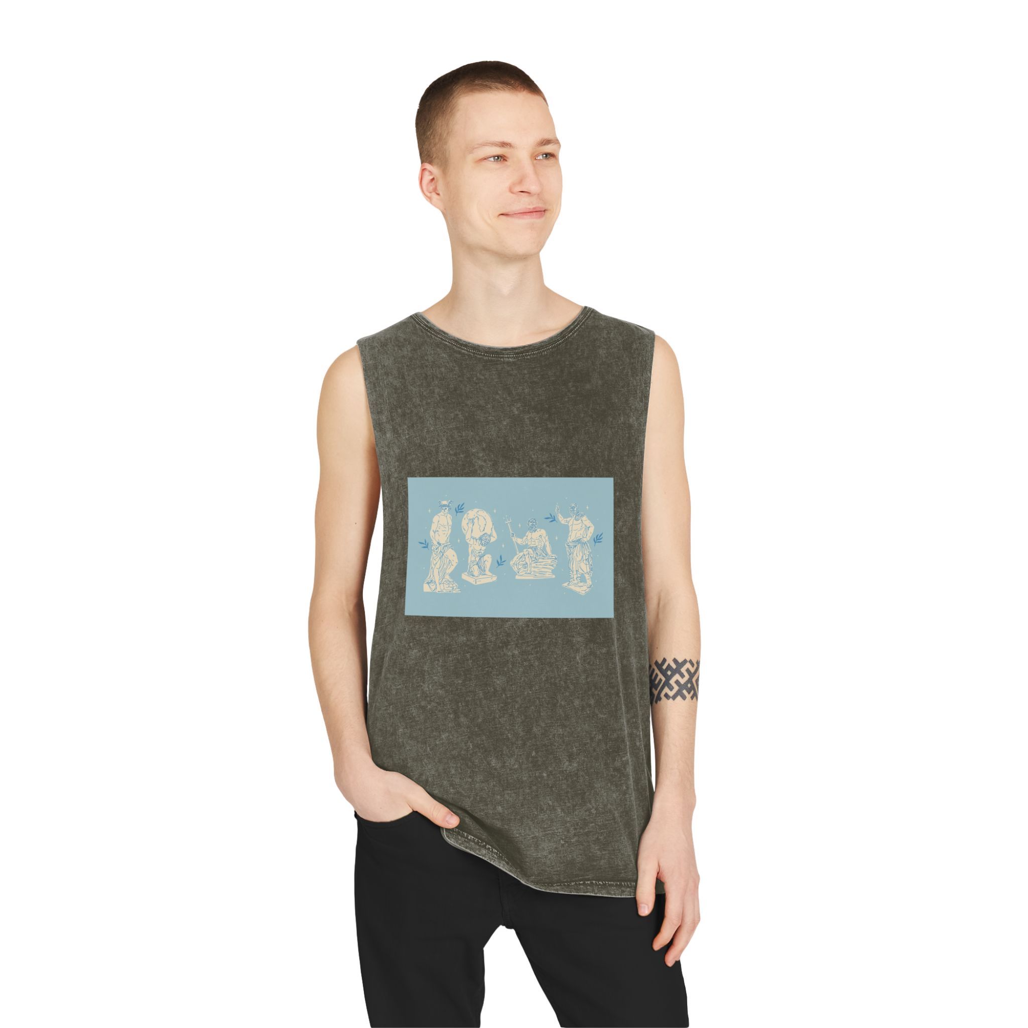 Historical Design E0223A Unisex Stonewash Tank Top - Image 7