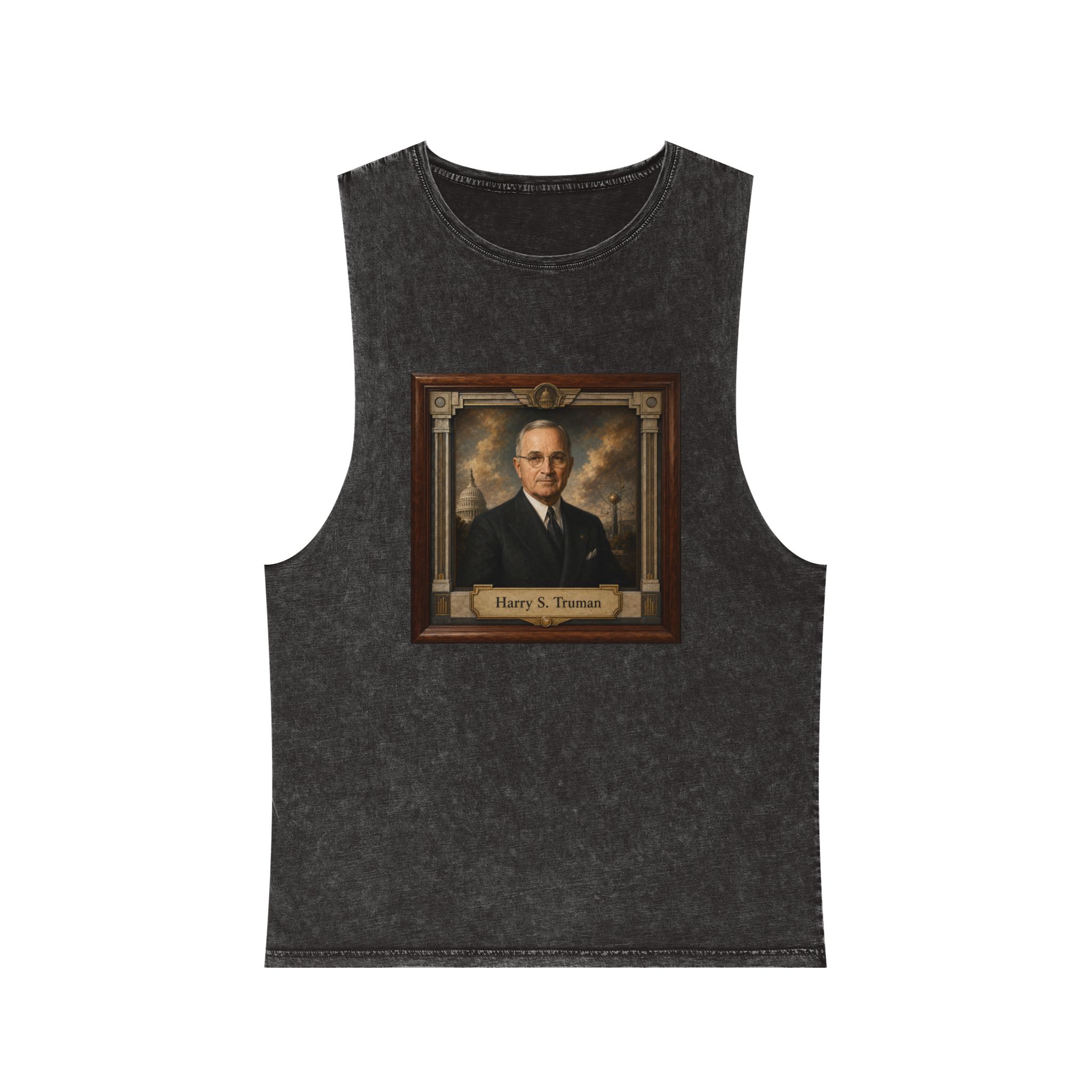 Harry S Truman Unisex Stonewash Tank Top