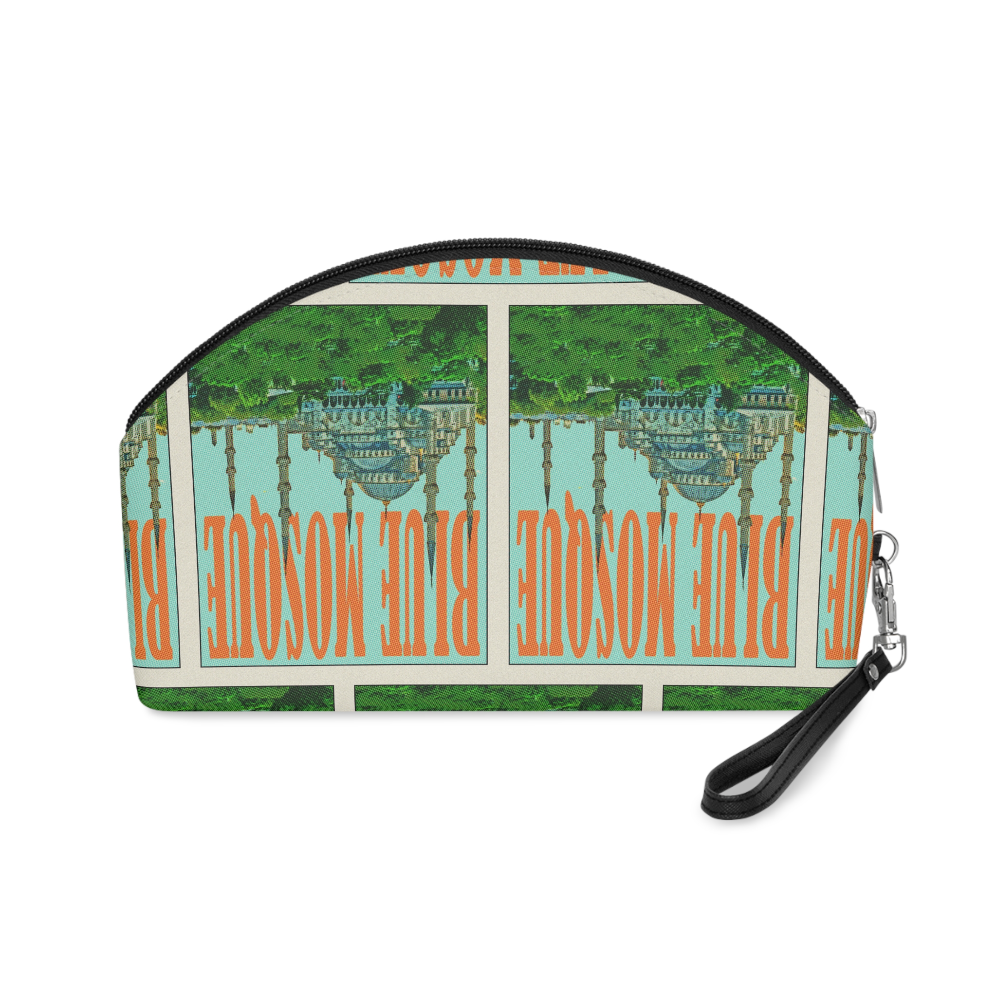 Blue Mosque Retro Travel Poster Makeup Bag - Image 2