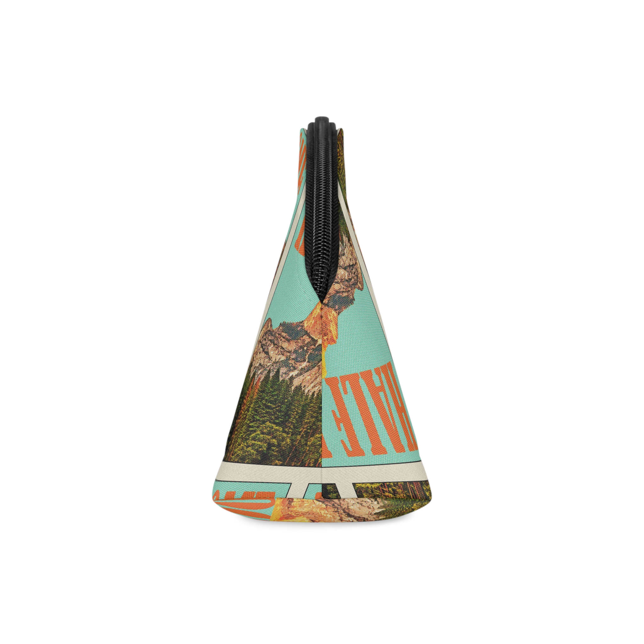 Half Dome Retro Travel Poster Makeup Bag - Image 4