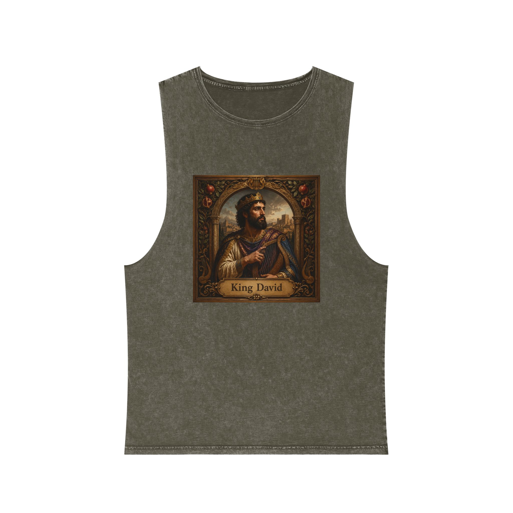 King David Unisex Stonewash Tank Top - Image 5