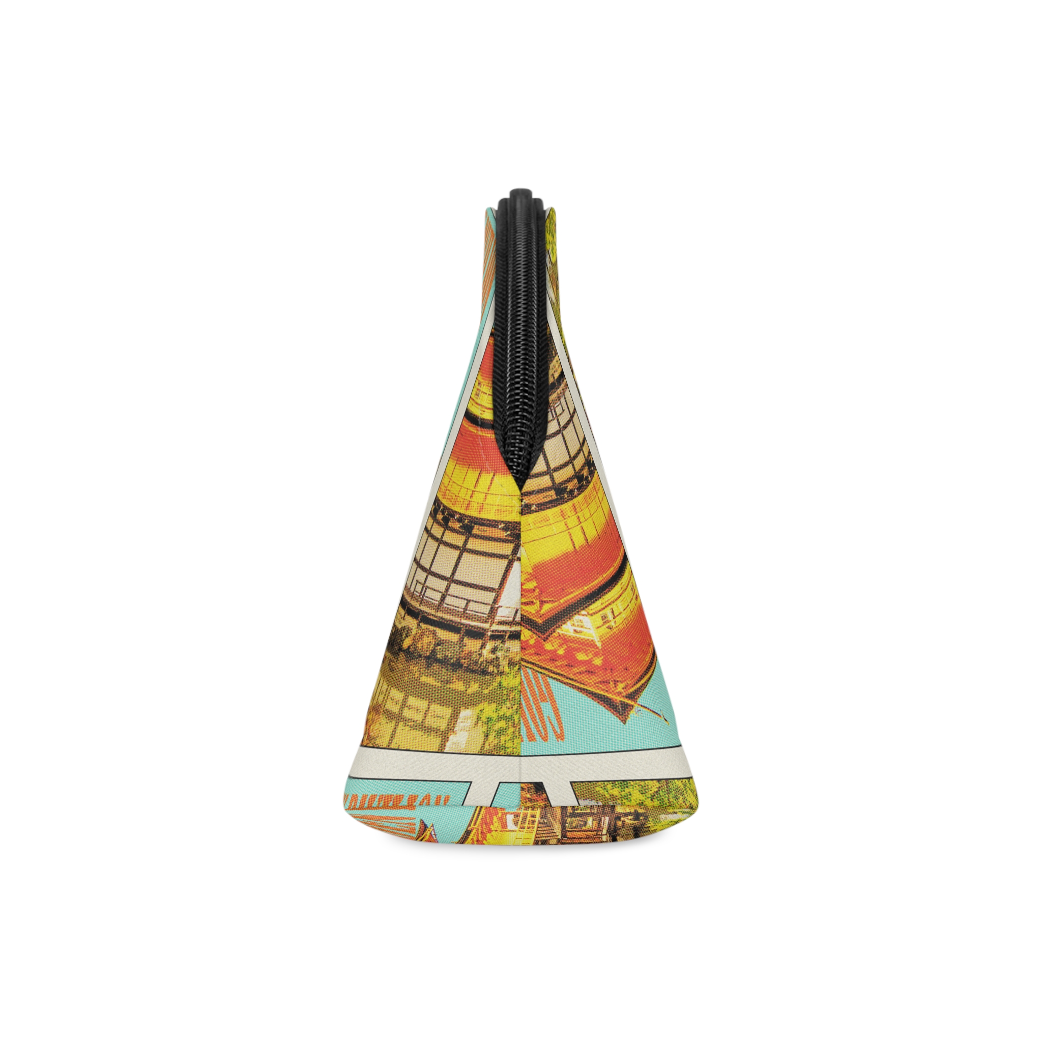 Golden Pavilion Retro Travel Poster Makeup Bag - Image 4
