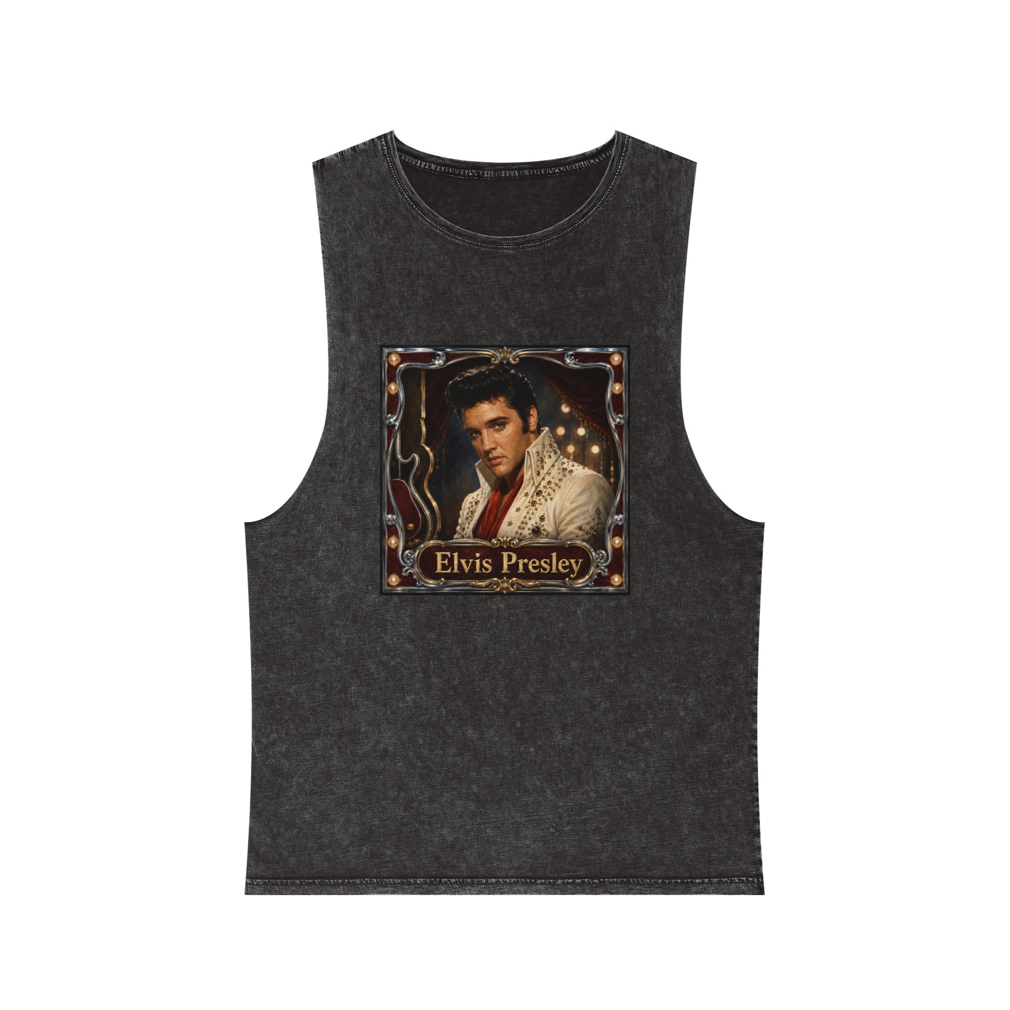Elvis Presley Unisex Stonewash Tank Top