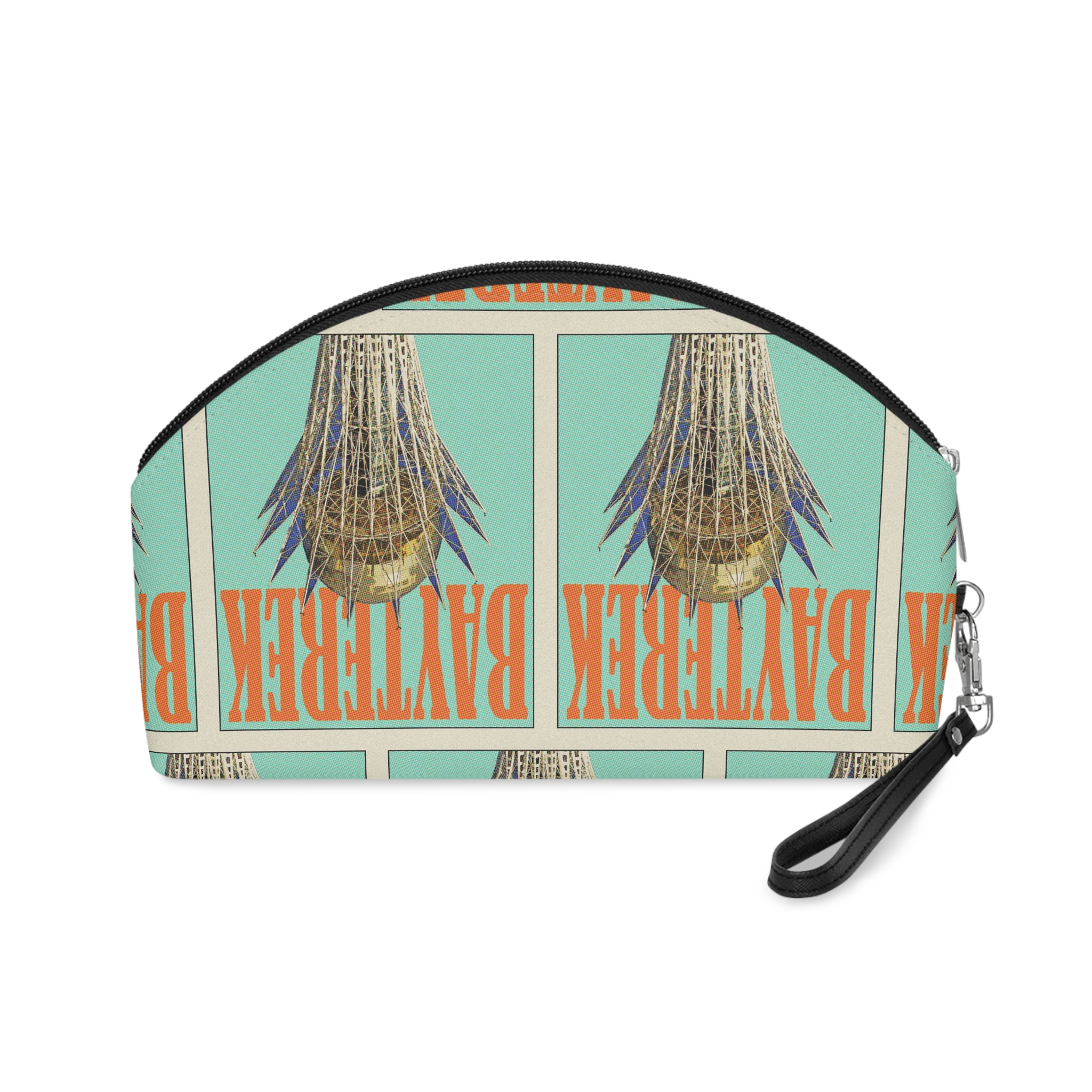 Bayterek Retro Travel Poster Makeup Bag - Image 2
