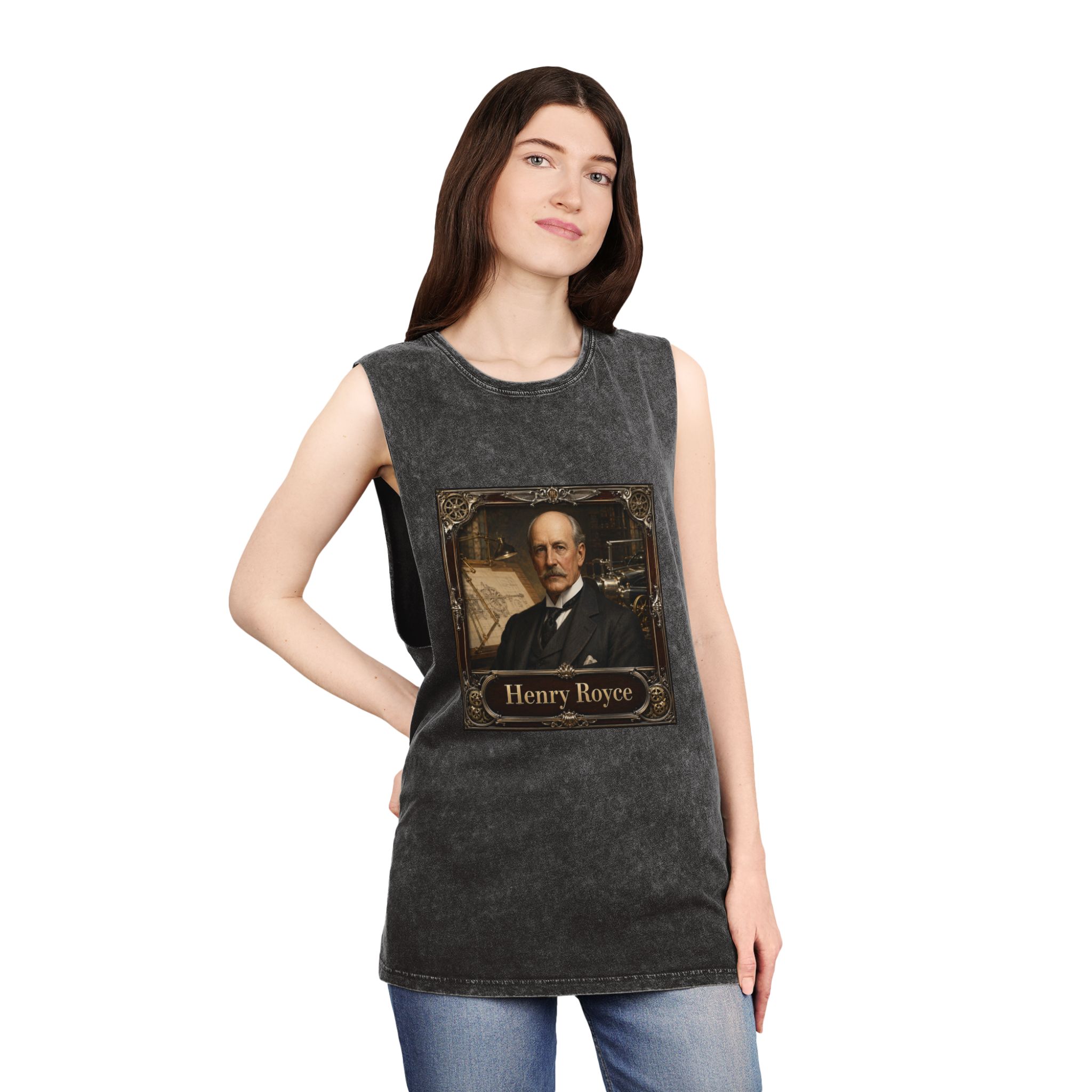 Henry Royce Unisex Stonewash Tank Top - Image 4