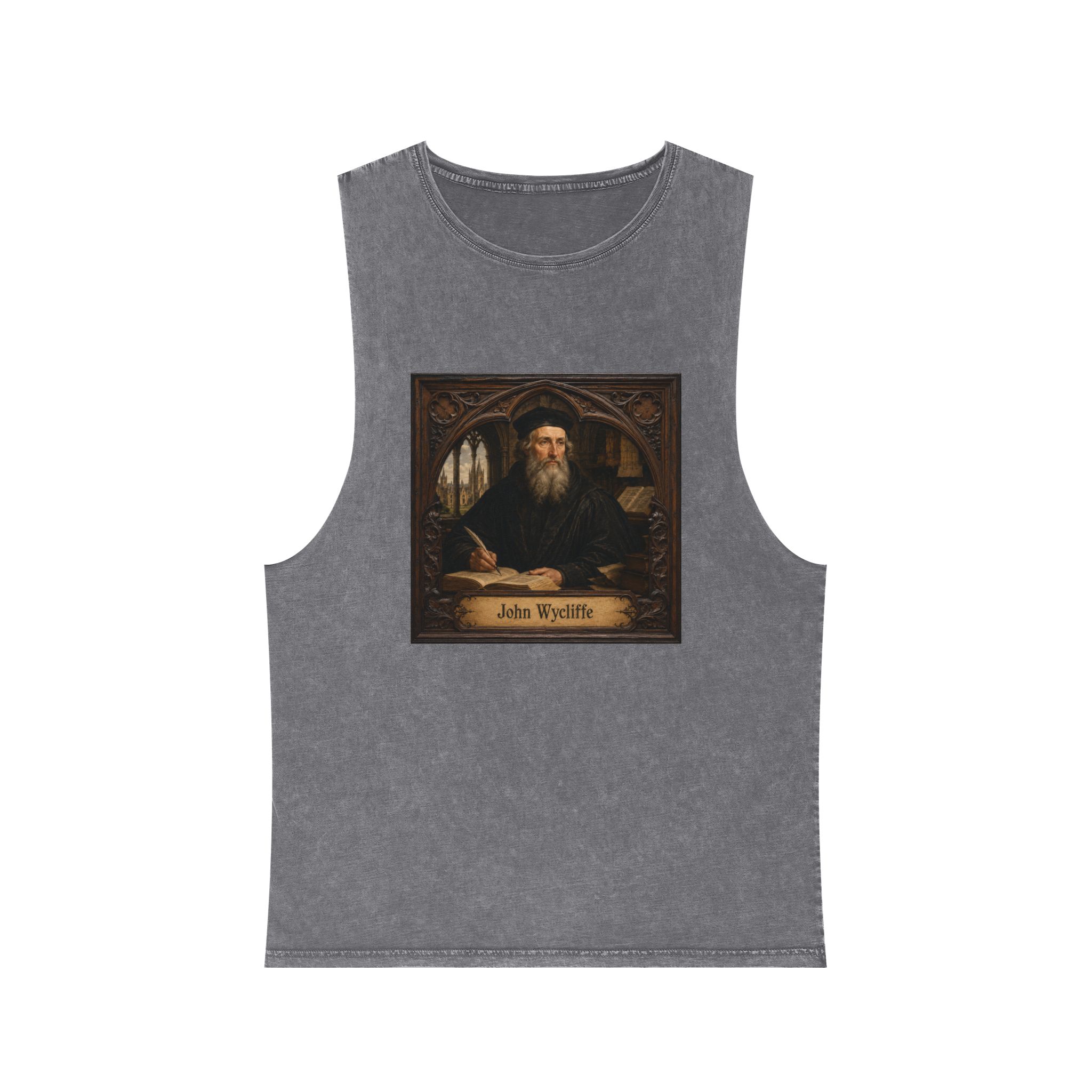 John Wycliffe Unisex Stonewash Tank Top - Image 9