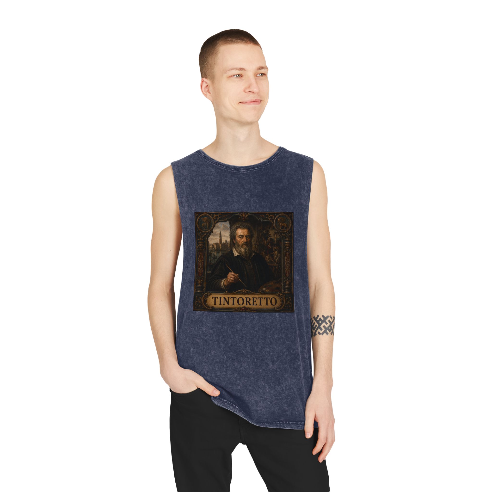 Tintoretto Unisex Stonewash Tank Top - Image 15
