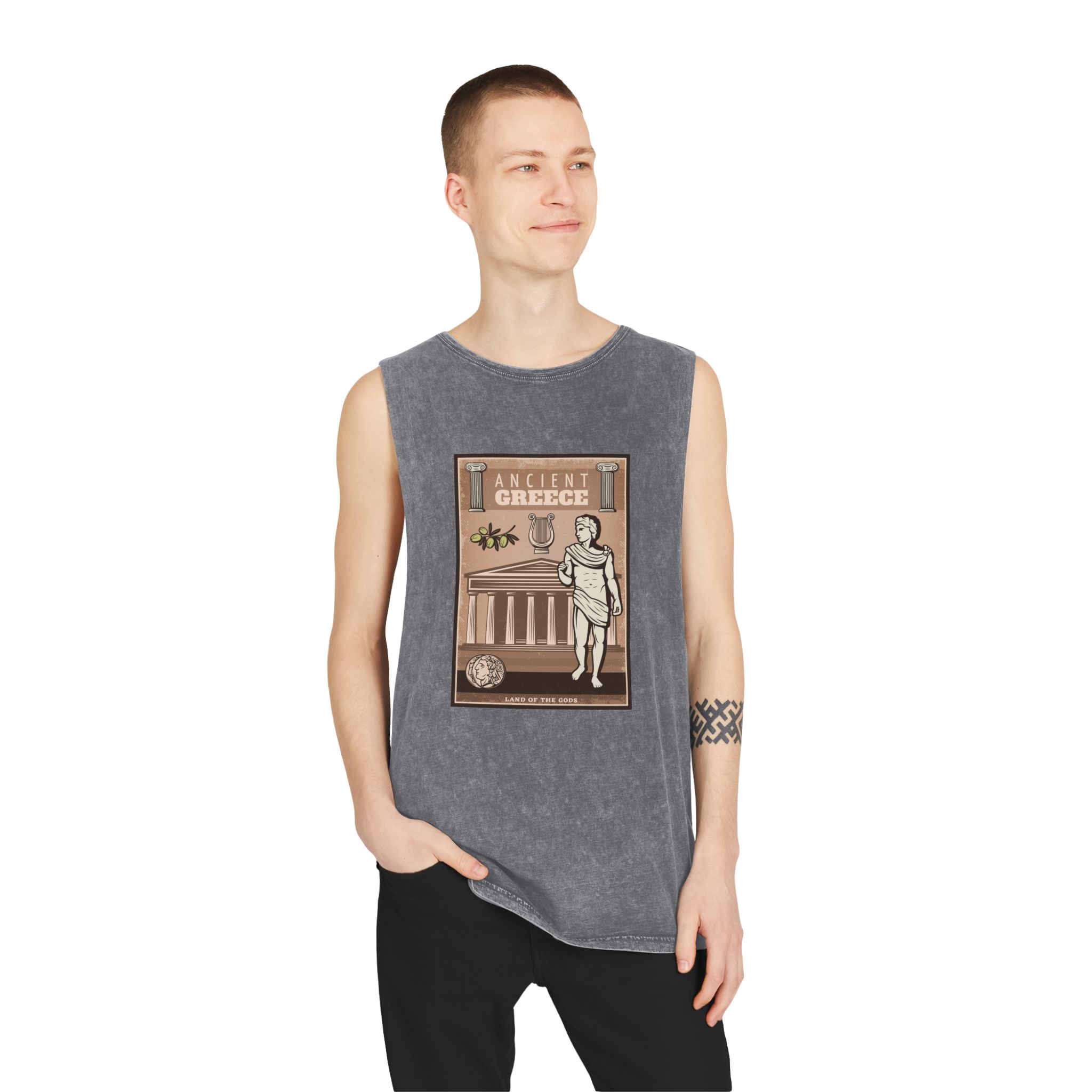 Historical Design 47B33B Unisex Stonewash Tank Top - Image 11