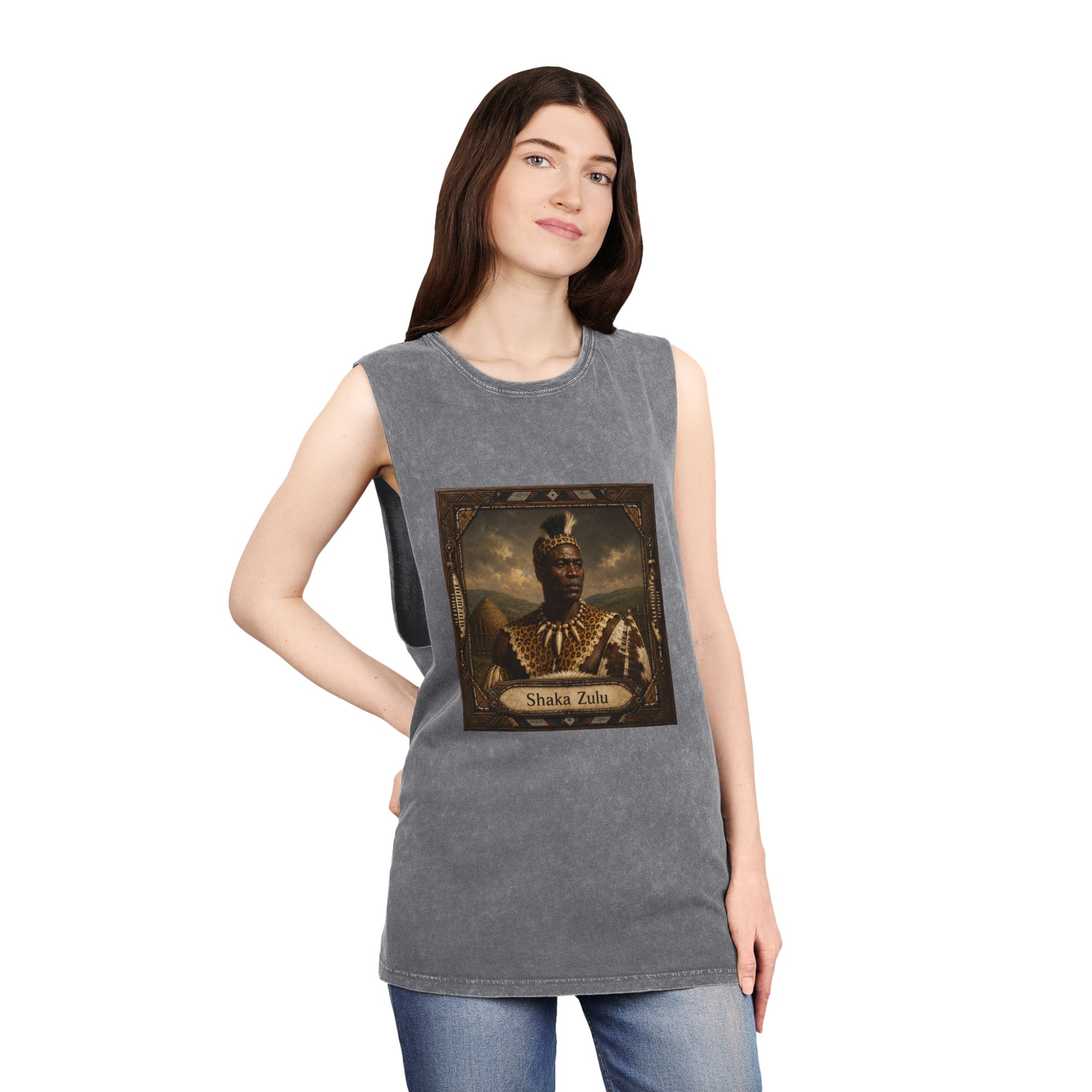 Shaka Zulu Unisex Stonewash Tank Top - Image 12