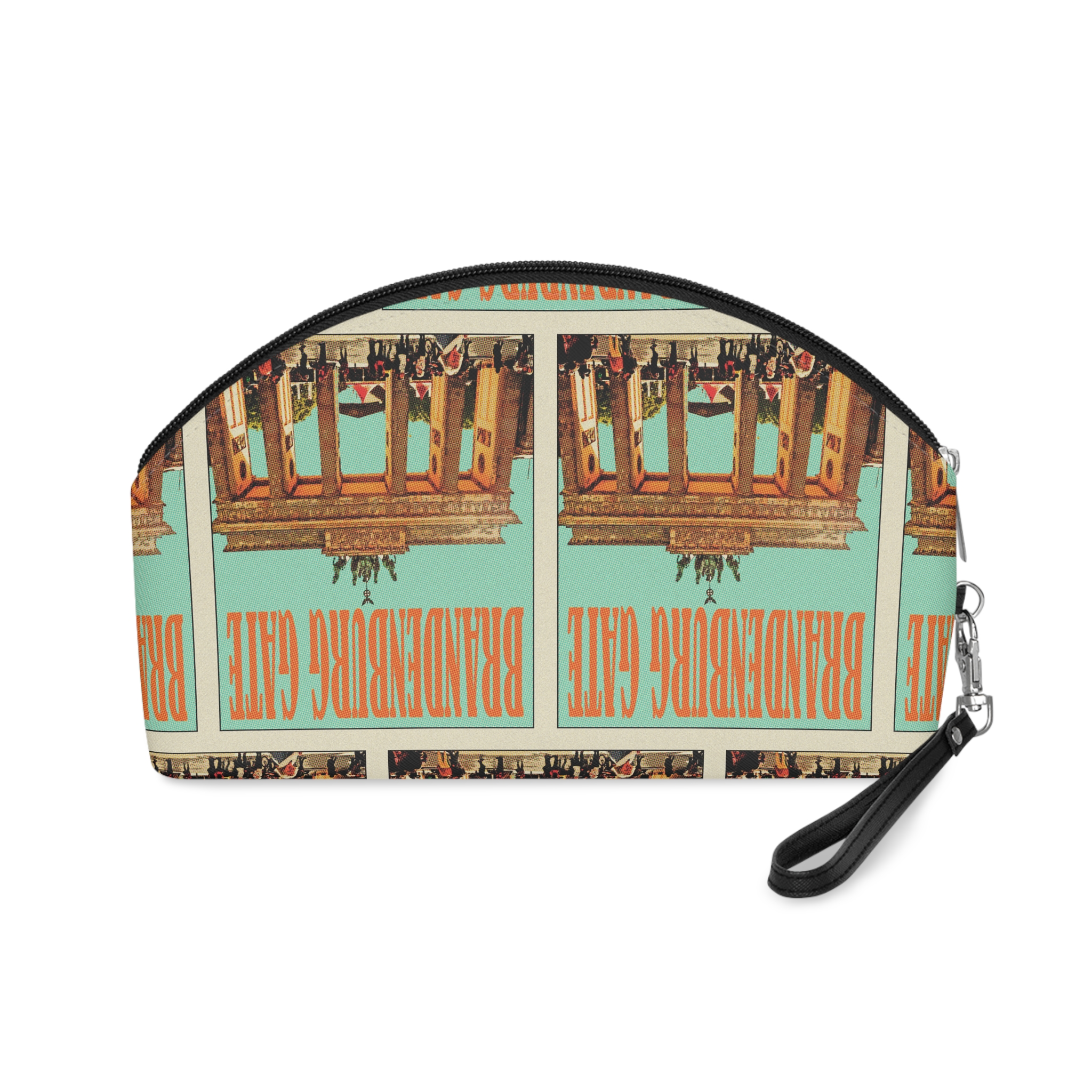Brandenburg Gate Retro Travel Poster (1) Makeup Bag - Image 2