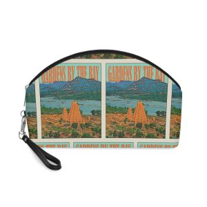 Gardens By Bay Retro Travel Poster (2) Makeup Bag