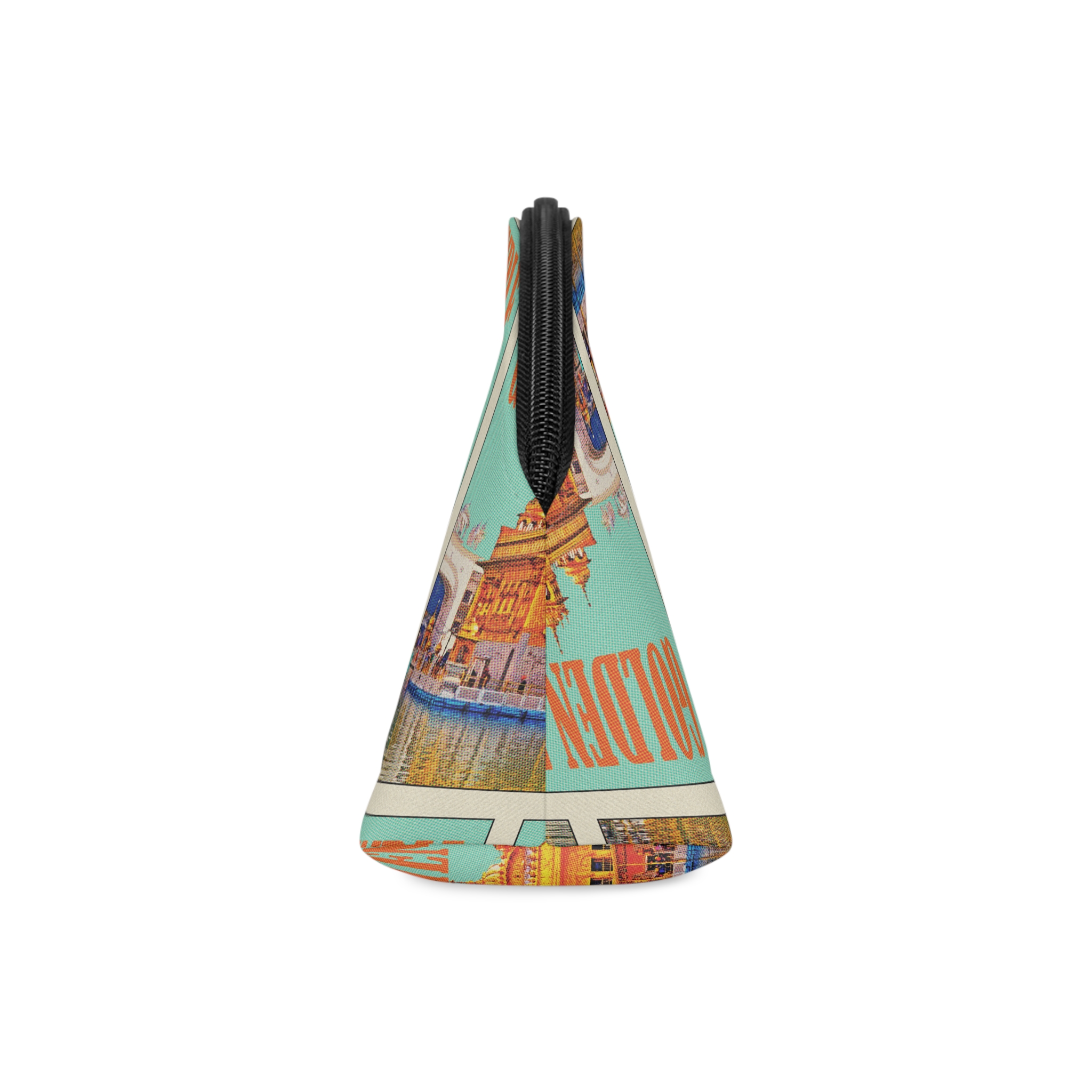 Golden Temple Retro Travel Poster Makeup Bag - Image 4