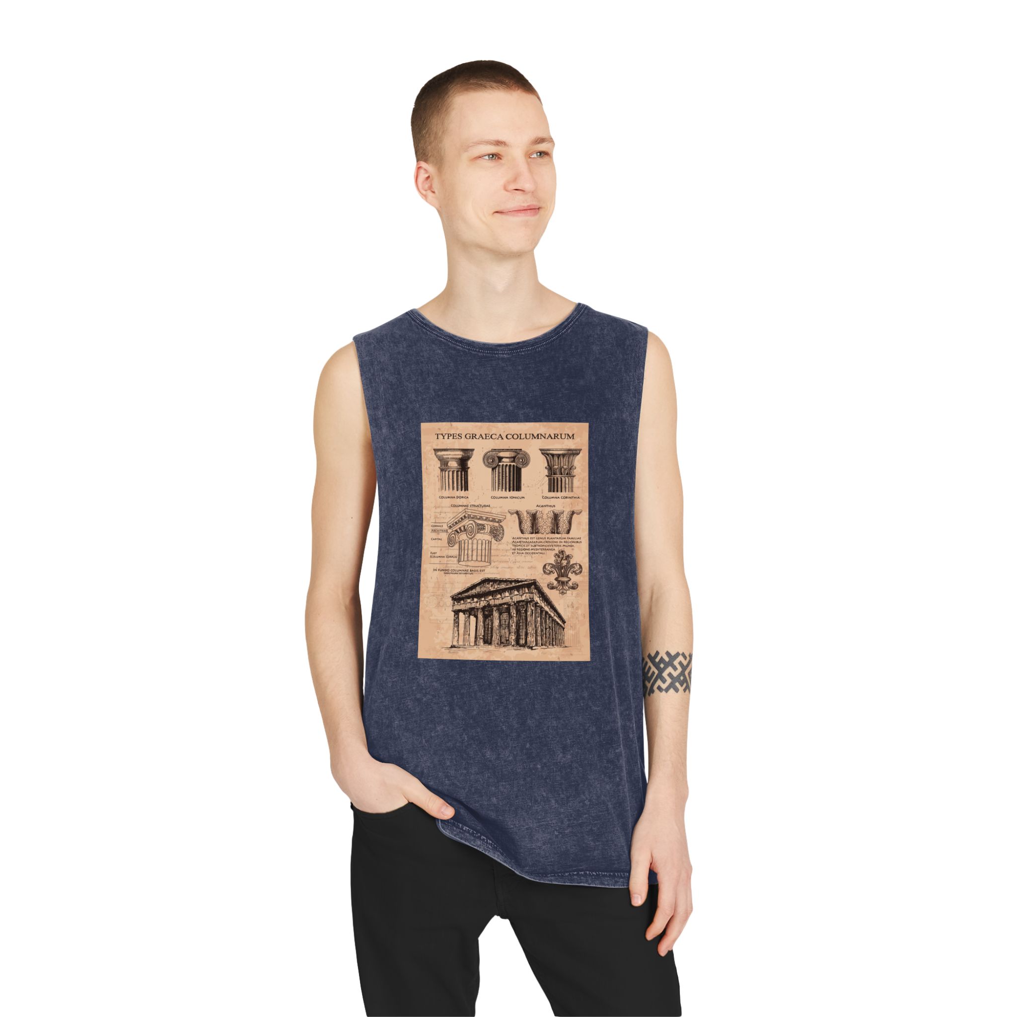 Historical Design E022AA Unisex Stonewash Tank Top - Image 15