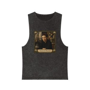 Simone de Beauvoir Unisex Stonewash Tank Top
