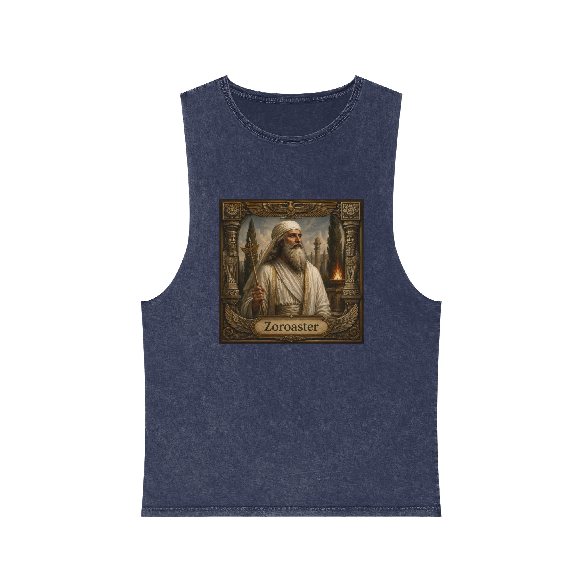 Zoroaster Unisex Stonewash Tank Top - Image 13