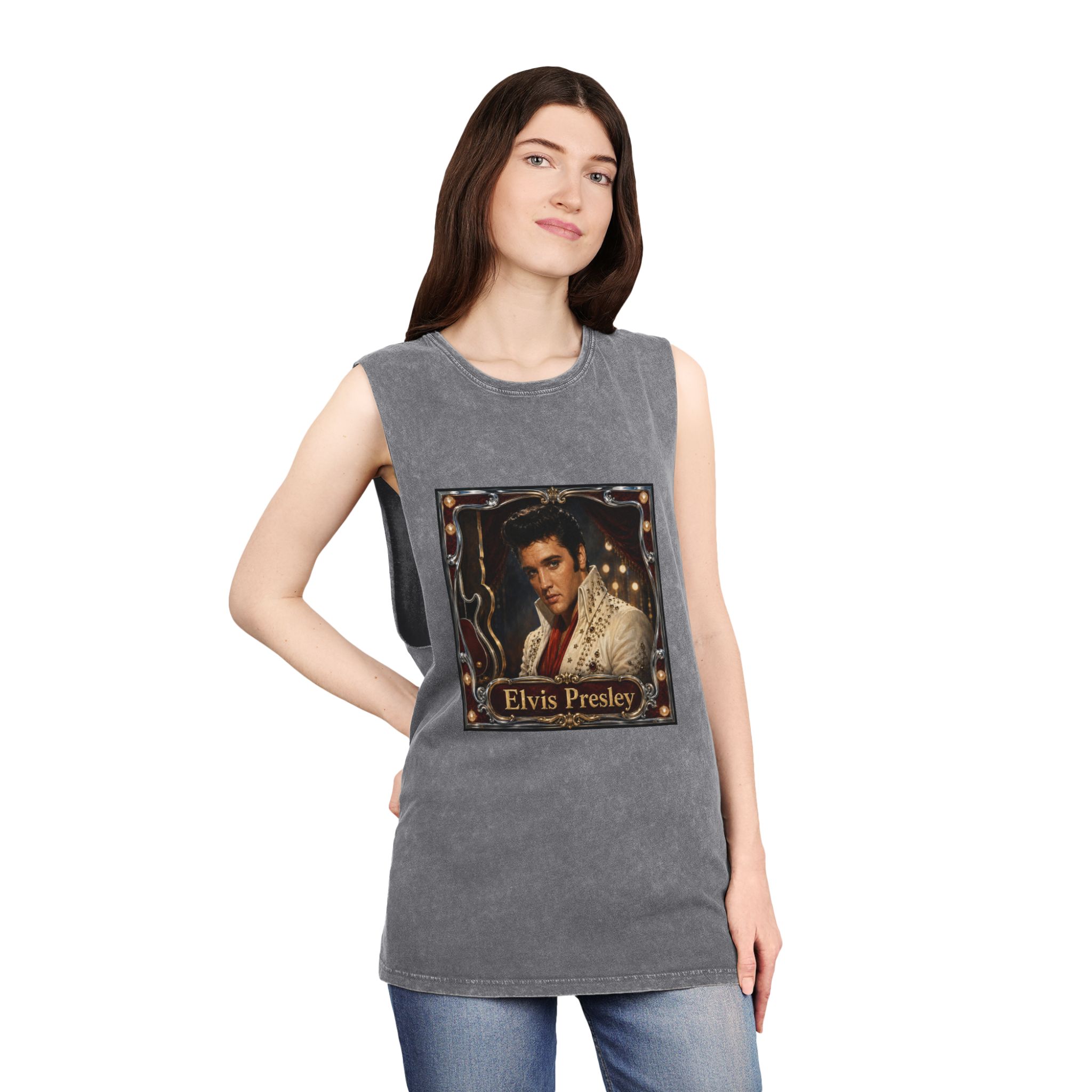 Elvis Presley Unisex Stonewash Tank Top - Image 12