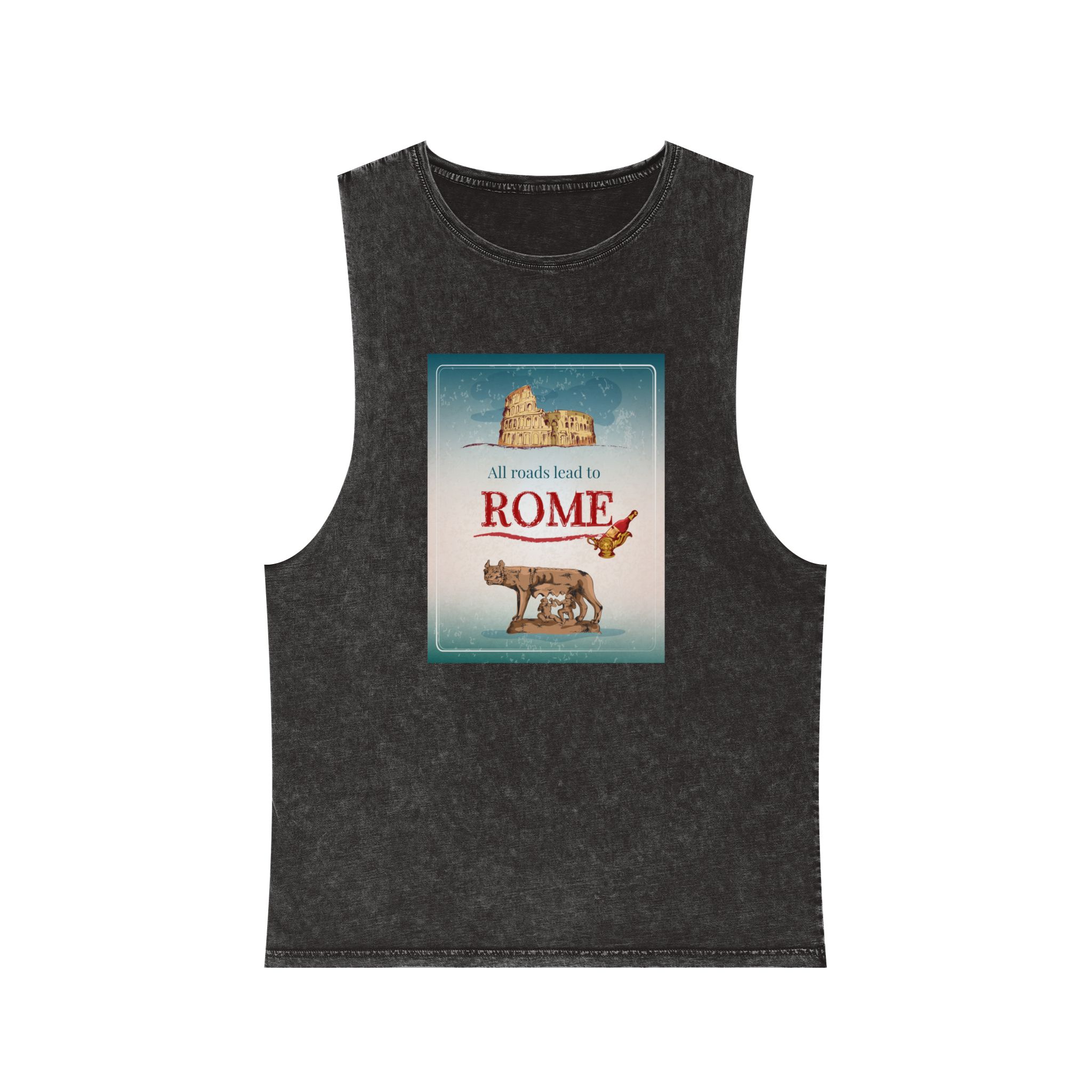 Historical Design E34B4F Unisex Stonewash Tank Top