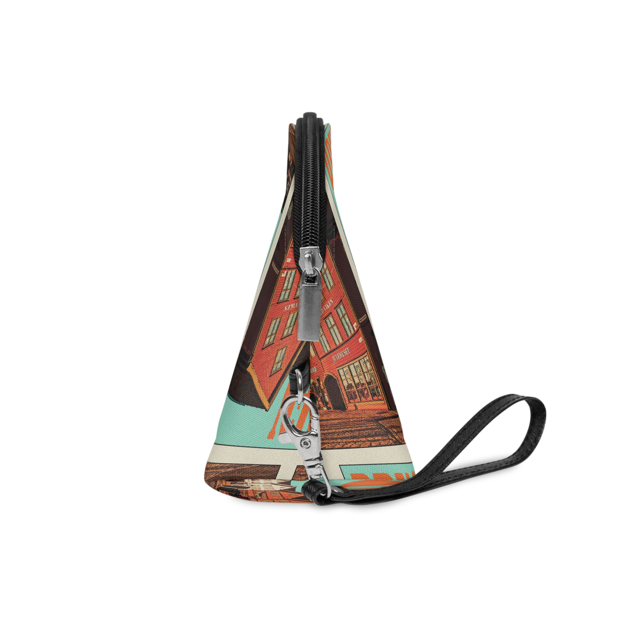 Bryggen Retro Travel Poster Makeup Bag - Image 3