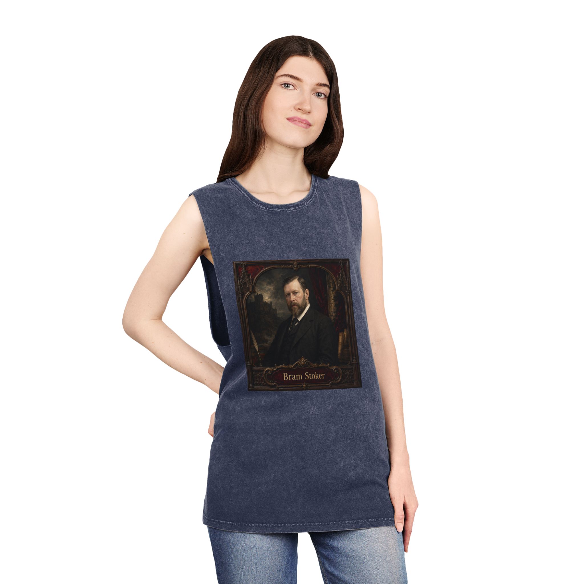 Bram Stoker Unisex Stonewash Tank Top - Image 16