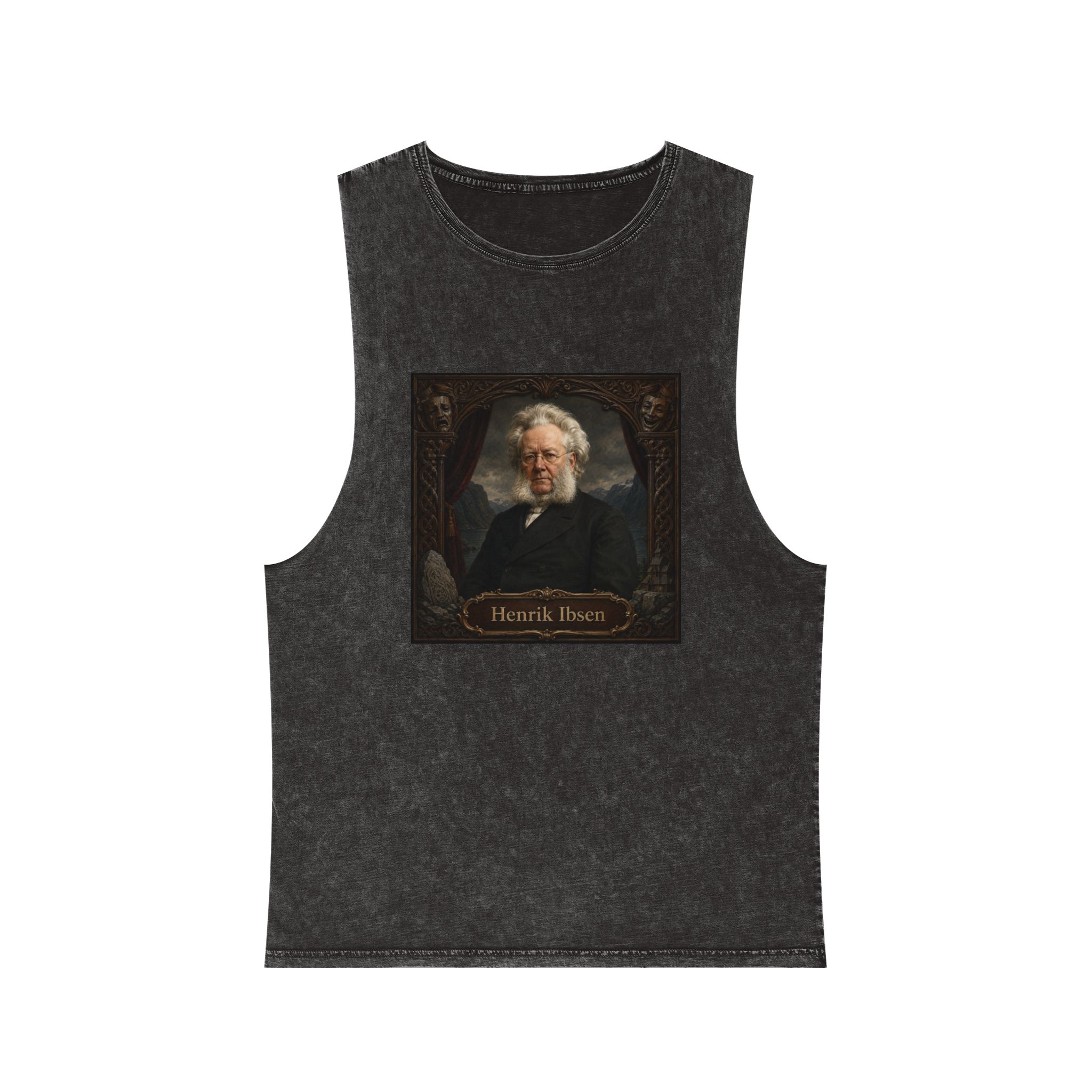 Henrik Ibsen Unisex Stonewash Tank Top