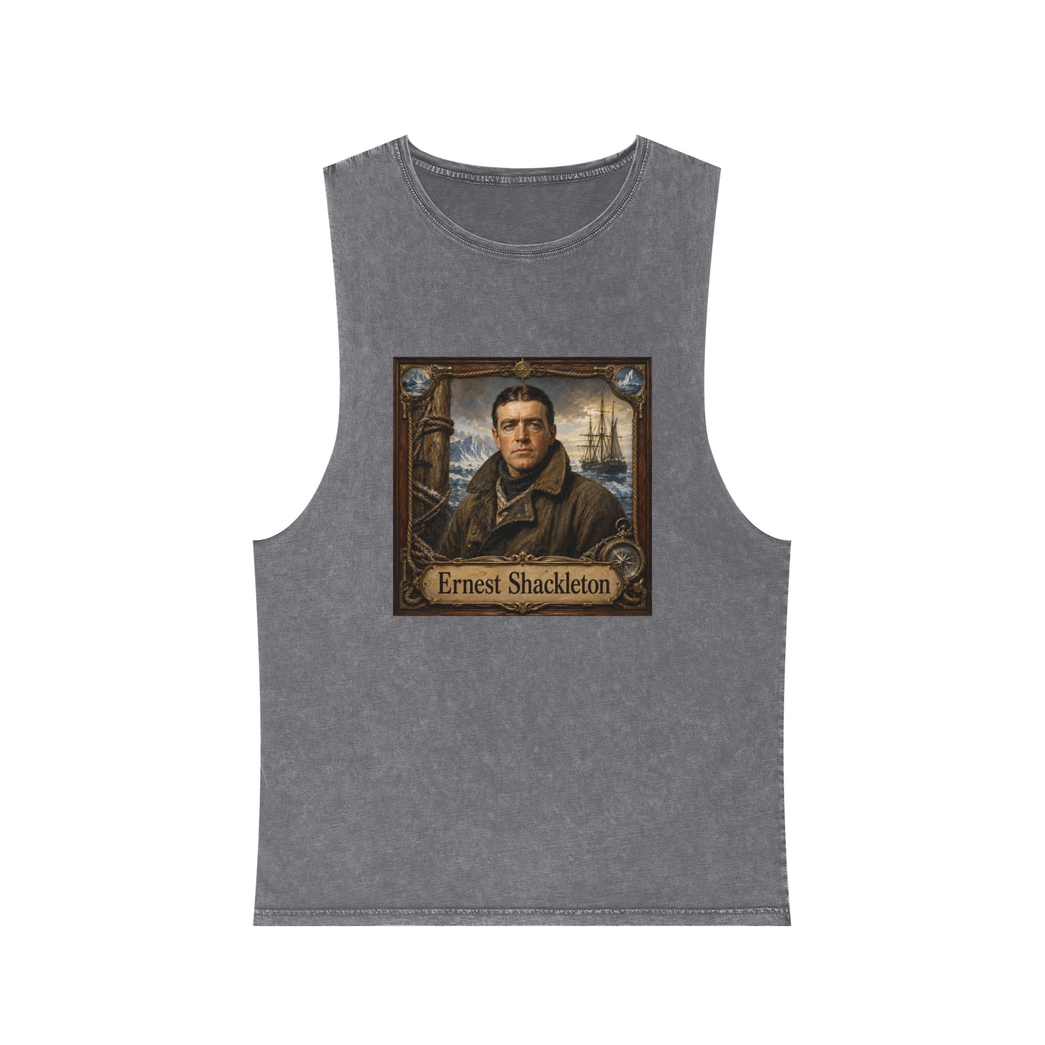Ernest Shackleton Unisex Stonewash Tank Top - Image 9