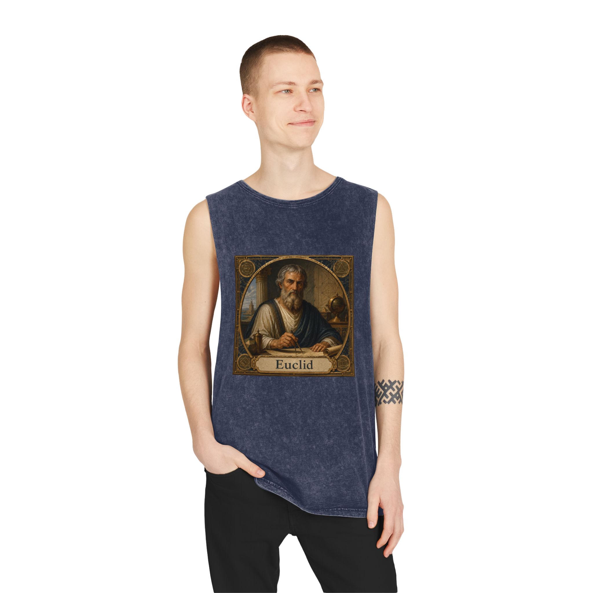 Euclid Unisex Stonewash Tank Top - Image 15