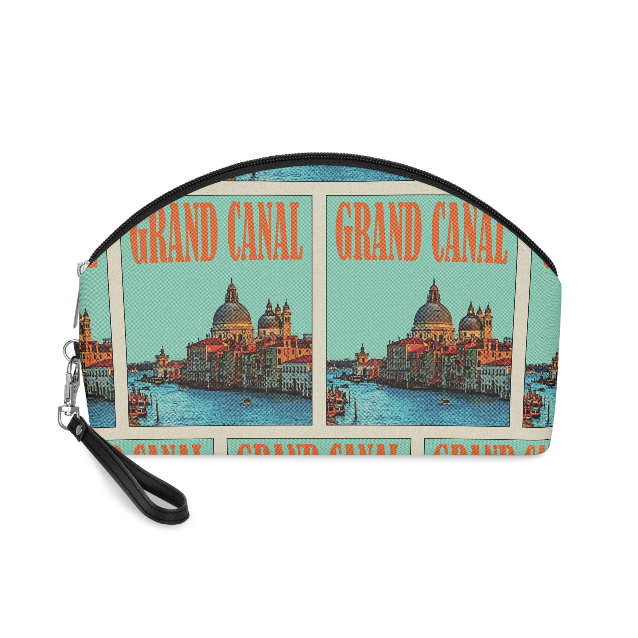 Grand Canal Retro Travel Poster (1) Makeup Bag