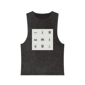 Historical Design A98AD2 Unisex Stonewash Tank Top
