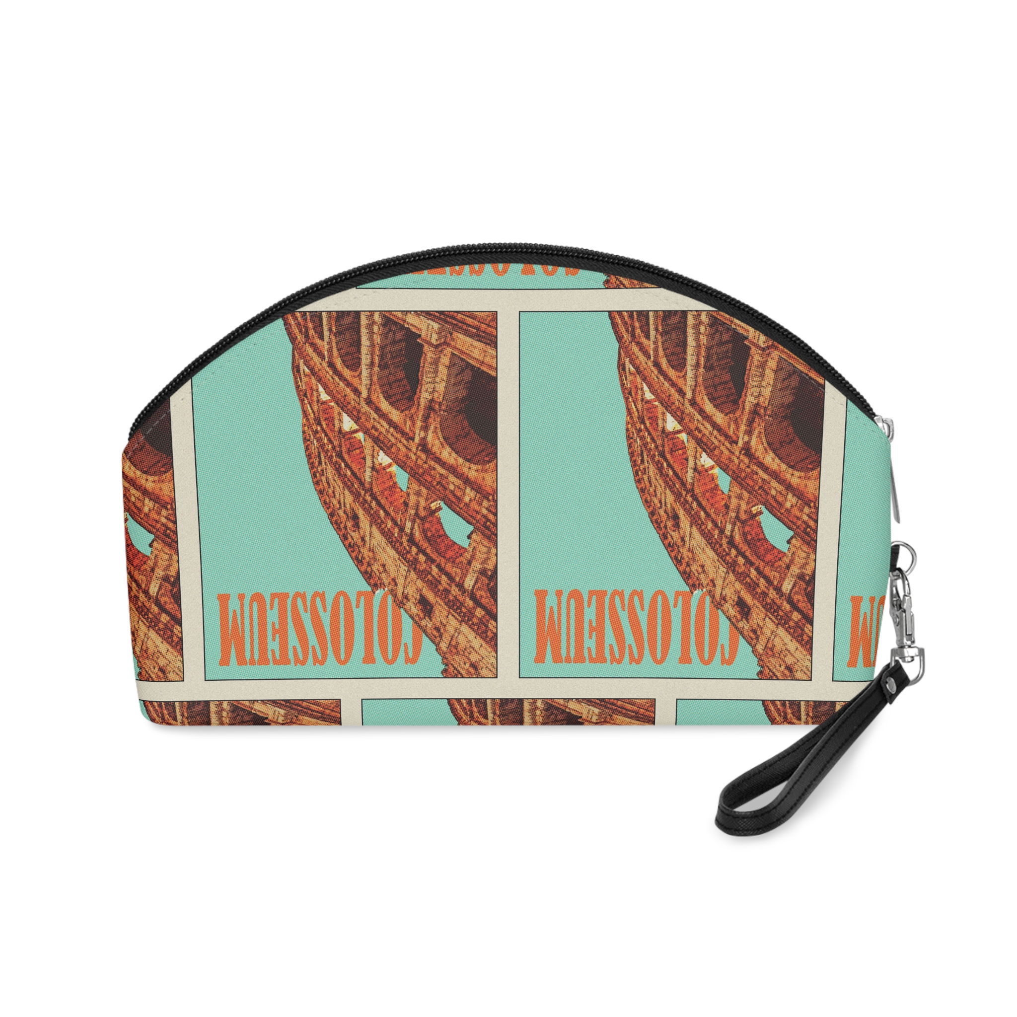 Colosseum Retro Travel Poster (2) Makeup Bag - Image 2