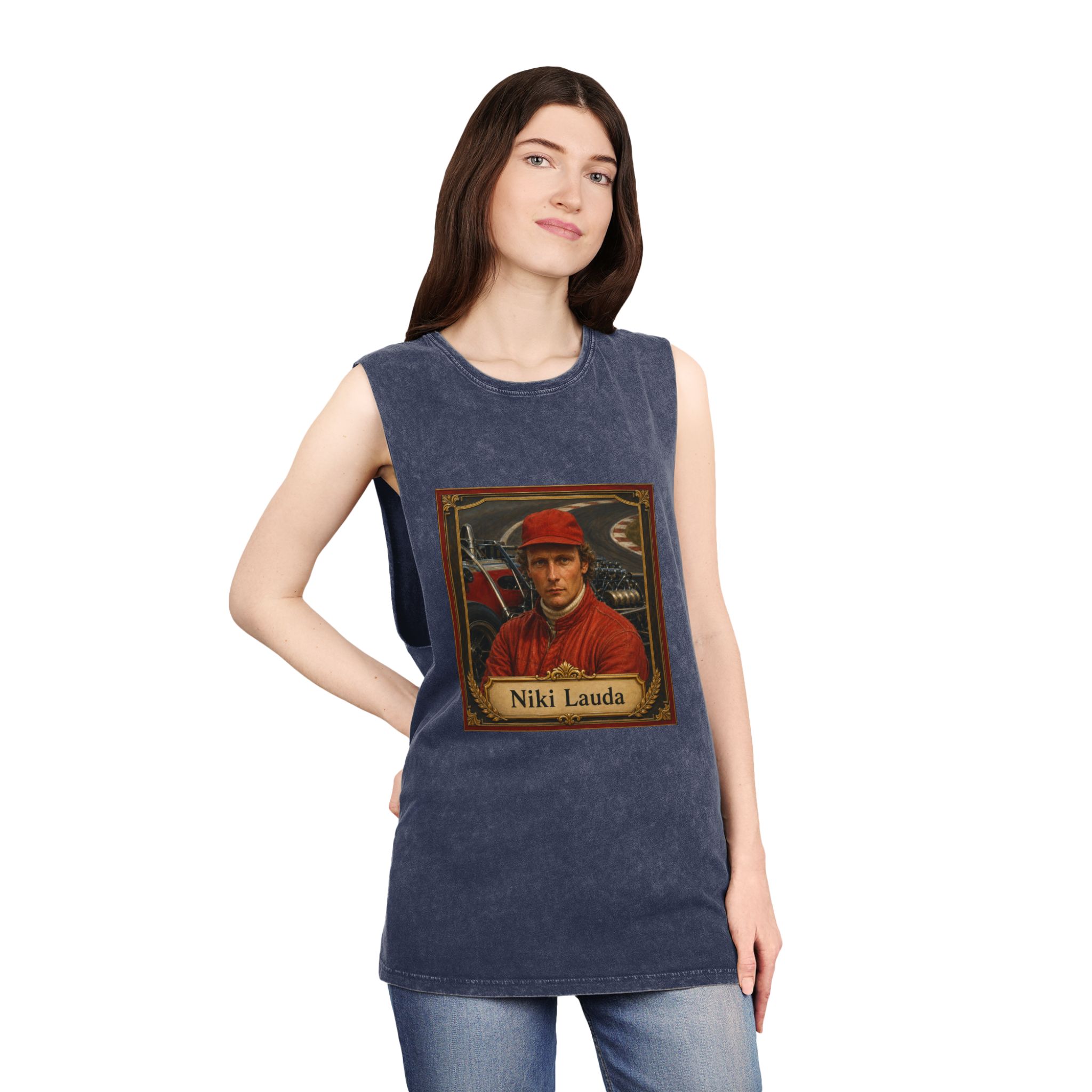 Niki Lauda Unisex Stonewash Tank Top - Image 16