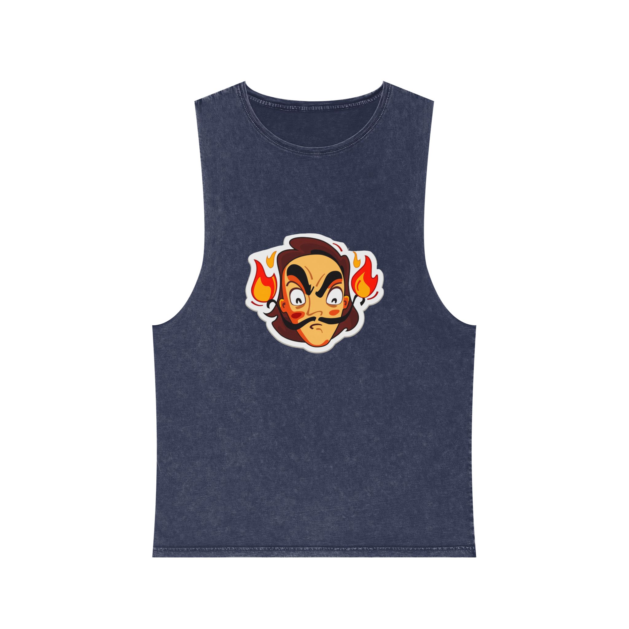 Angry Dali Unisex Stonewash Tank Top - Image 13