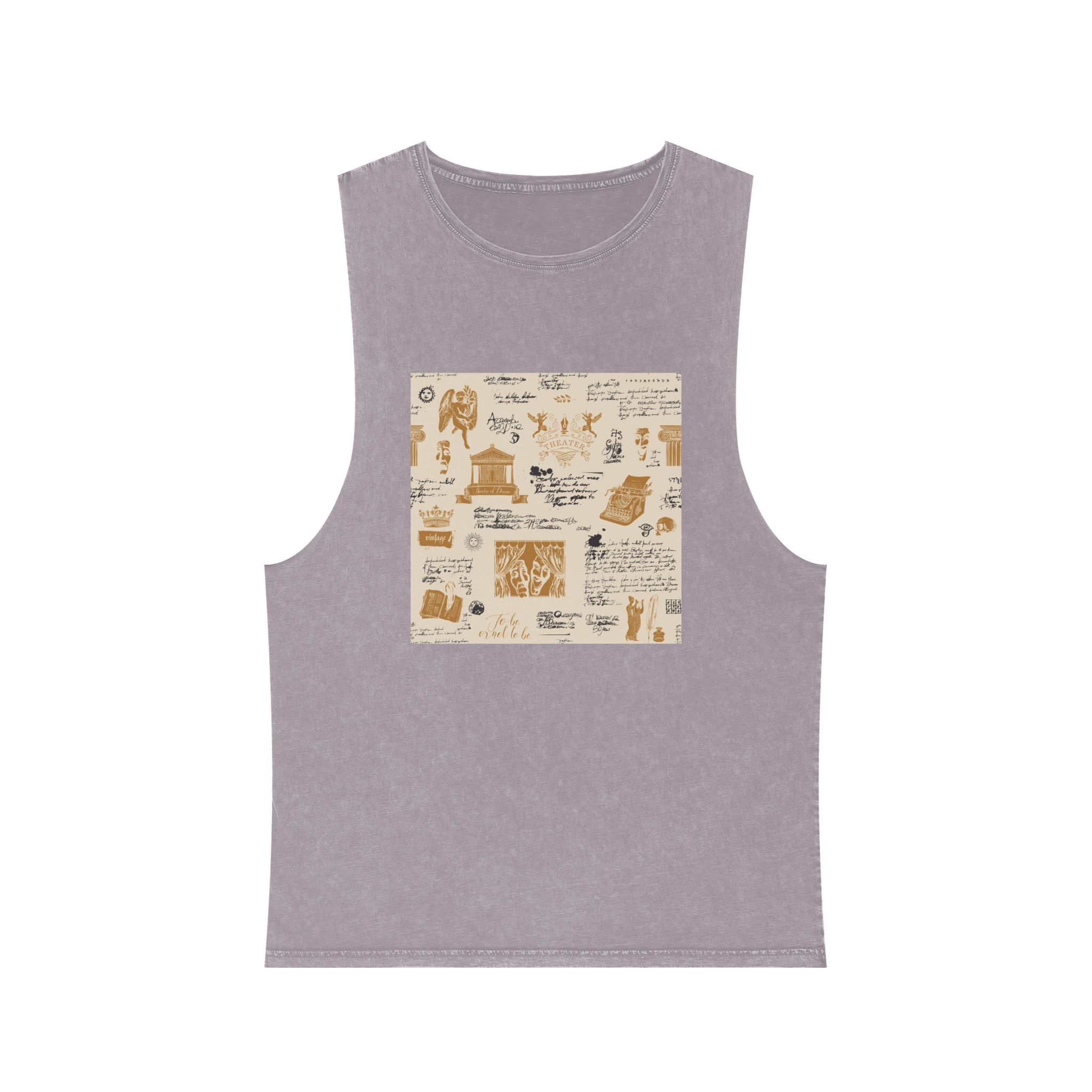 Theater Background 004 Unisex Stonewash Tank Top - Image 17