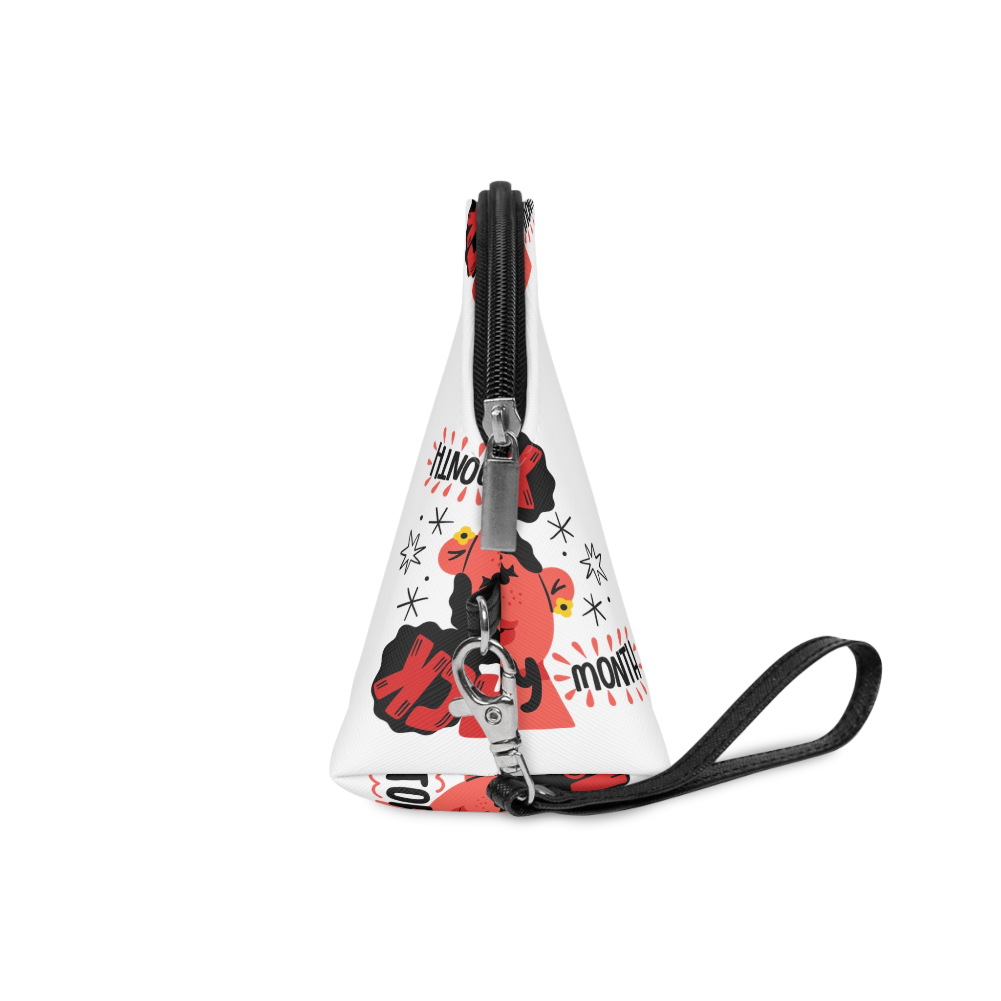 Flat Text Illustration Black History Month Celebration Makeup Bag - Image 3