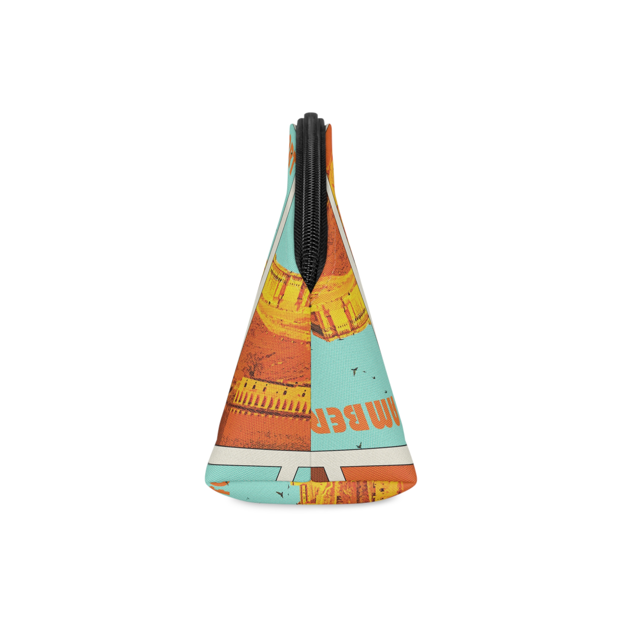 Amber Fort Retro Travel Poster Makeup Bag - Image 4