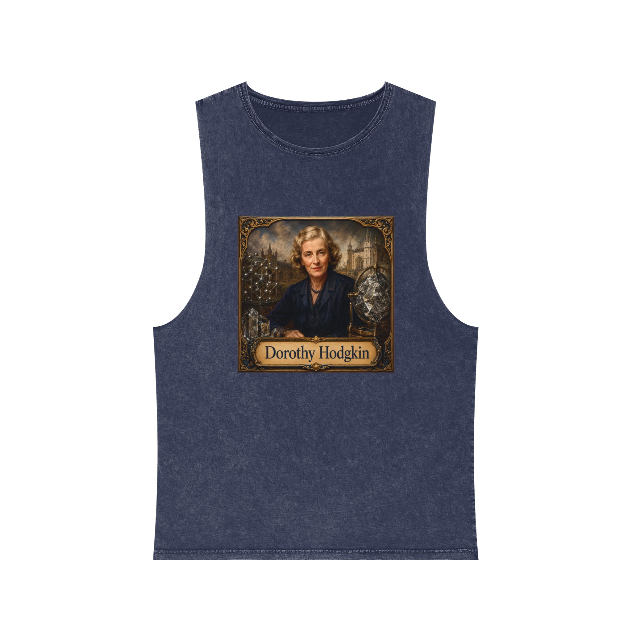 Dorothy Hodgkin Unisex Stonewash Tank Top - Image 13