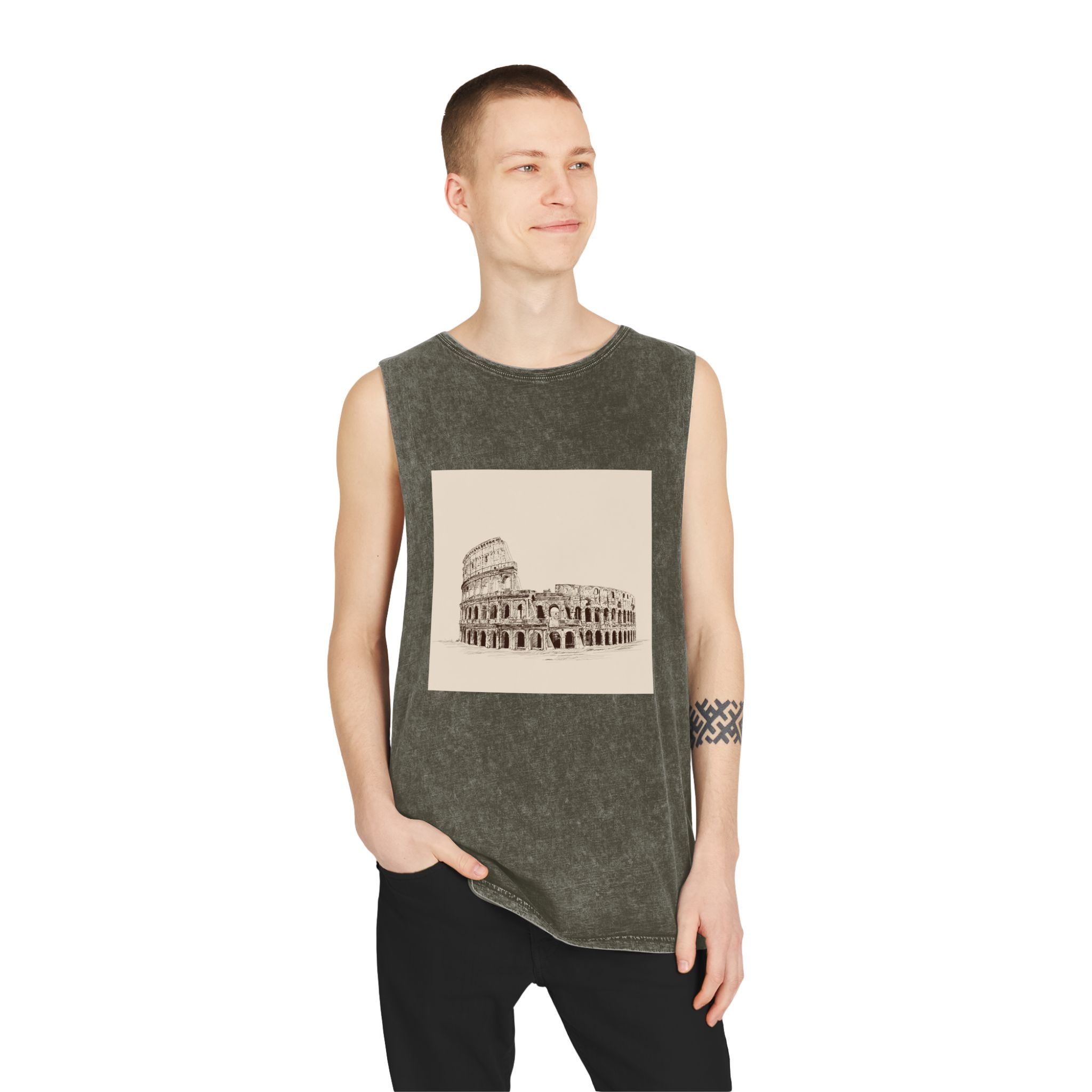 Historical Design BBE048 Unisex Stonewash Tank Top - Image 7