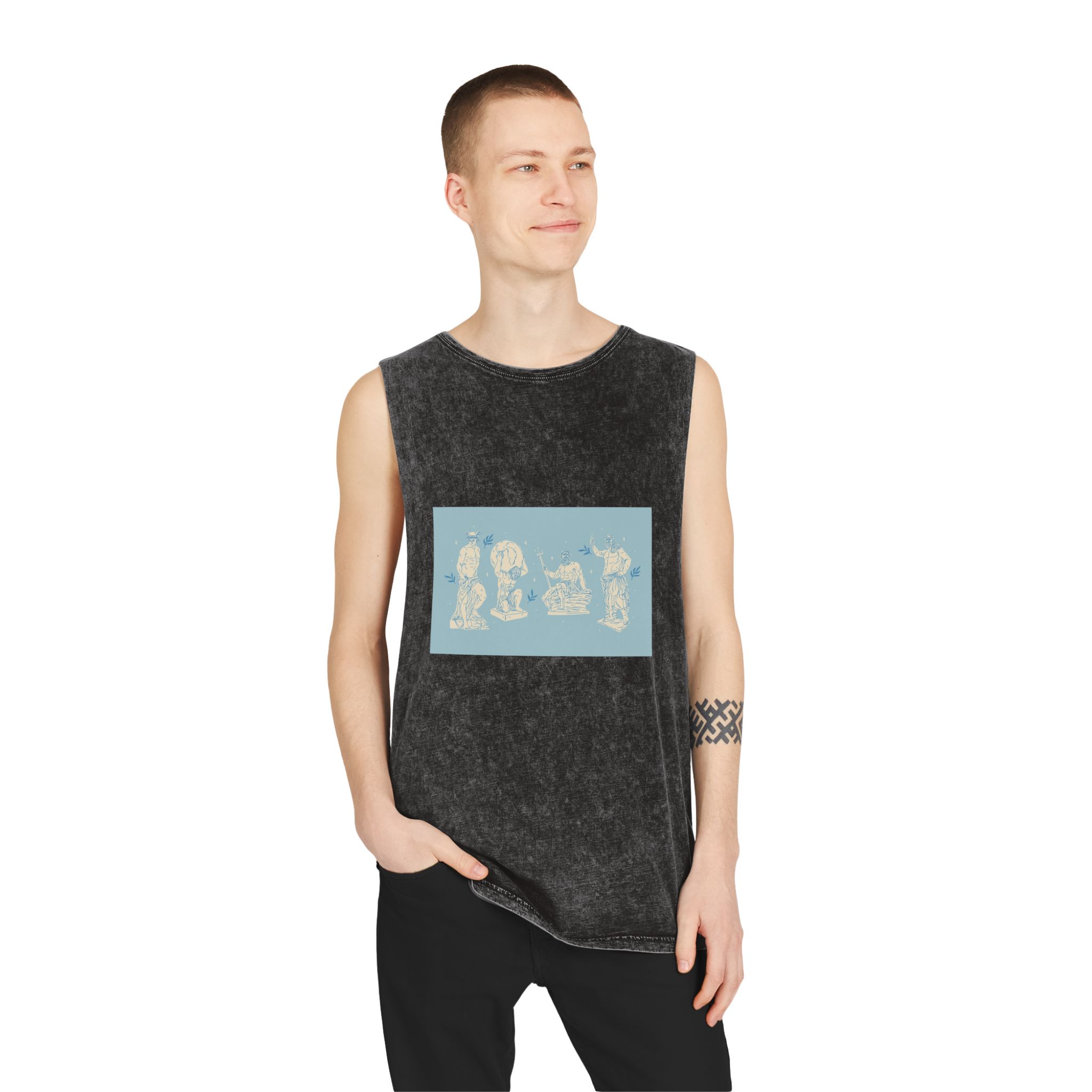 Historical Design E0223A Unisex Stonewash Tank Top - Image 3
