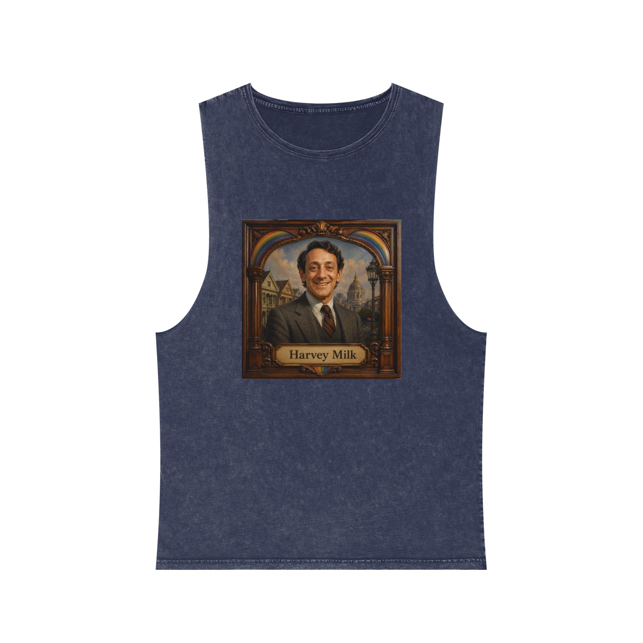 Harvey Milk Unisex Stonewash Tank Top - Image 13