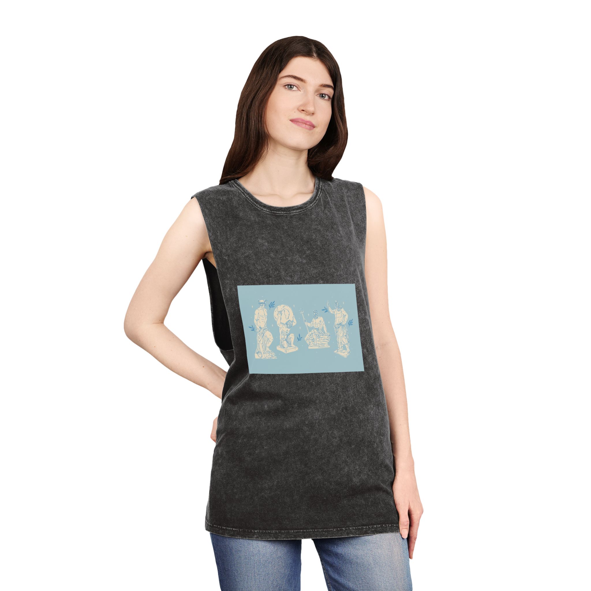 Historical Design E0223A Unisex Stonewash Tank Top - Image 4