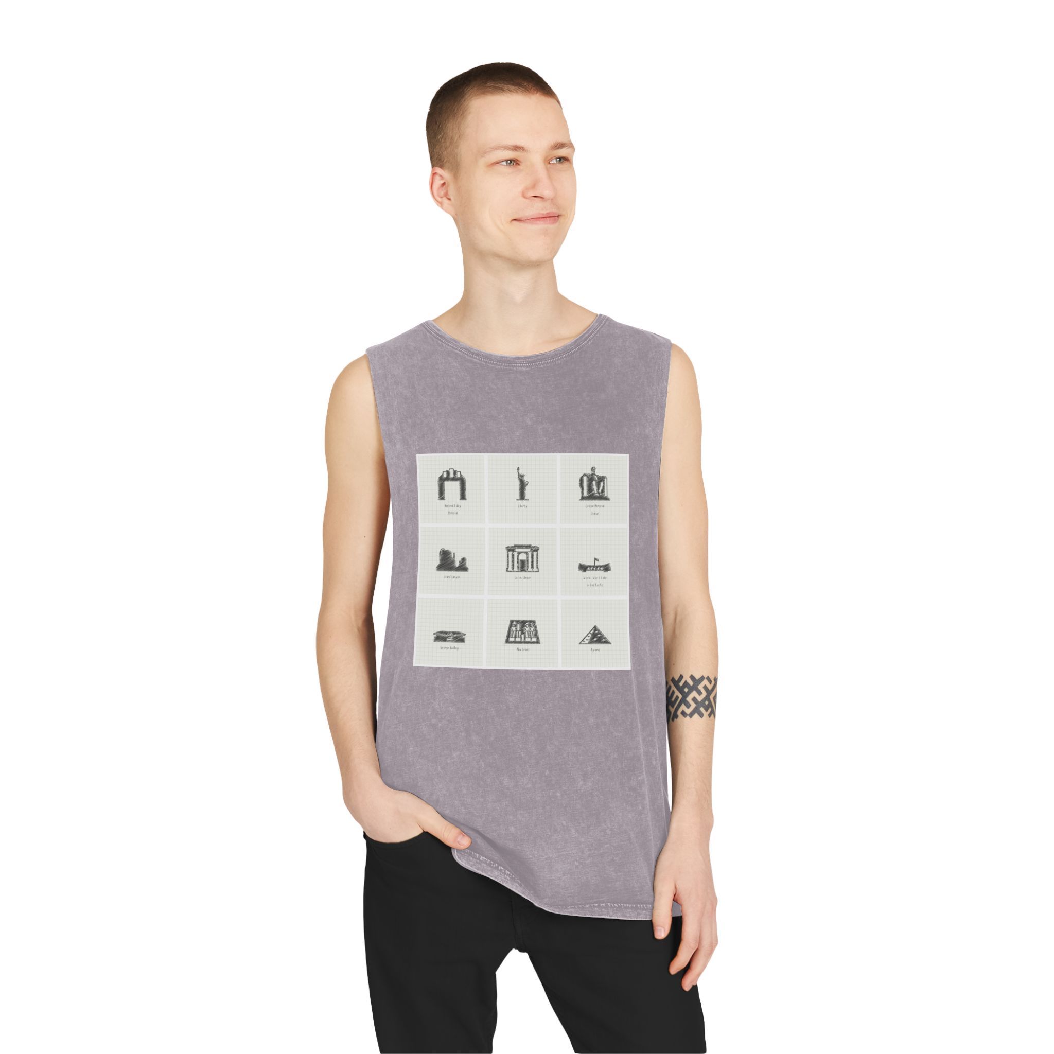 Historical Design E4DC99 Unisex Stonewash Tank Top - Image 19