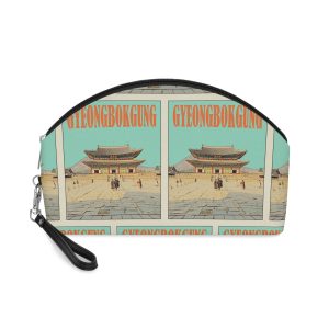 Gyeongbokgung Retro Travel Poster (1) Makeup Bag