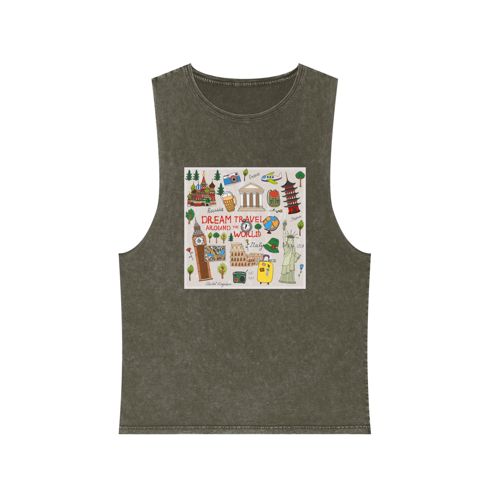 Historical Design AC647D Unisex Stonewash Tank Top - Image 5