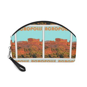 Acropolis Retro Travel Poster (1) Makeup Bag