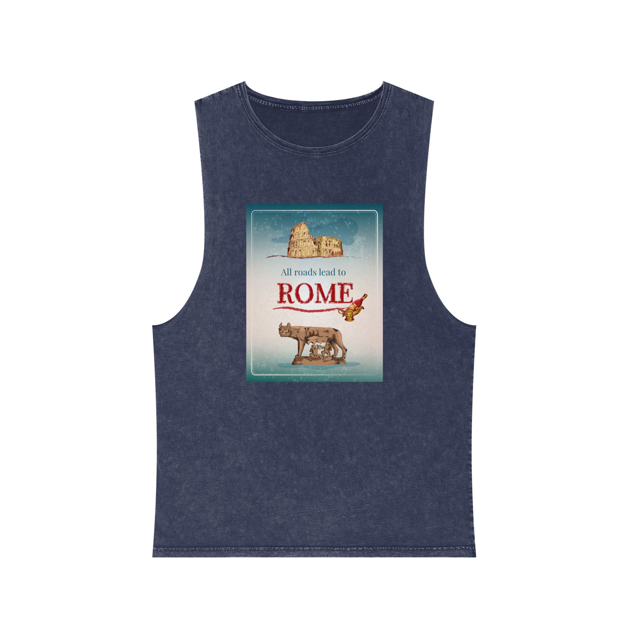 Historical Design E34B4F Unisex Stonewash Tank Top - Image 13