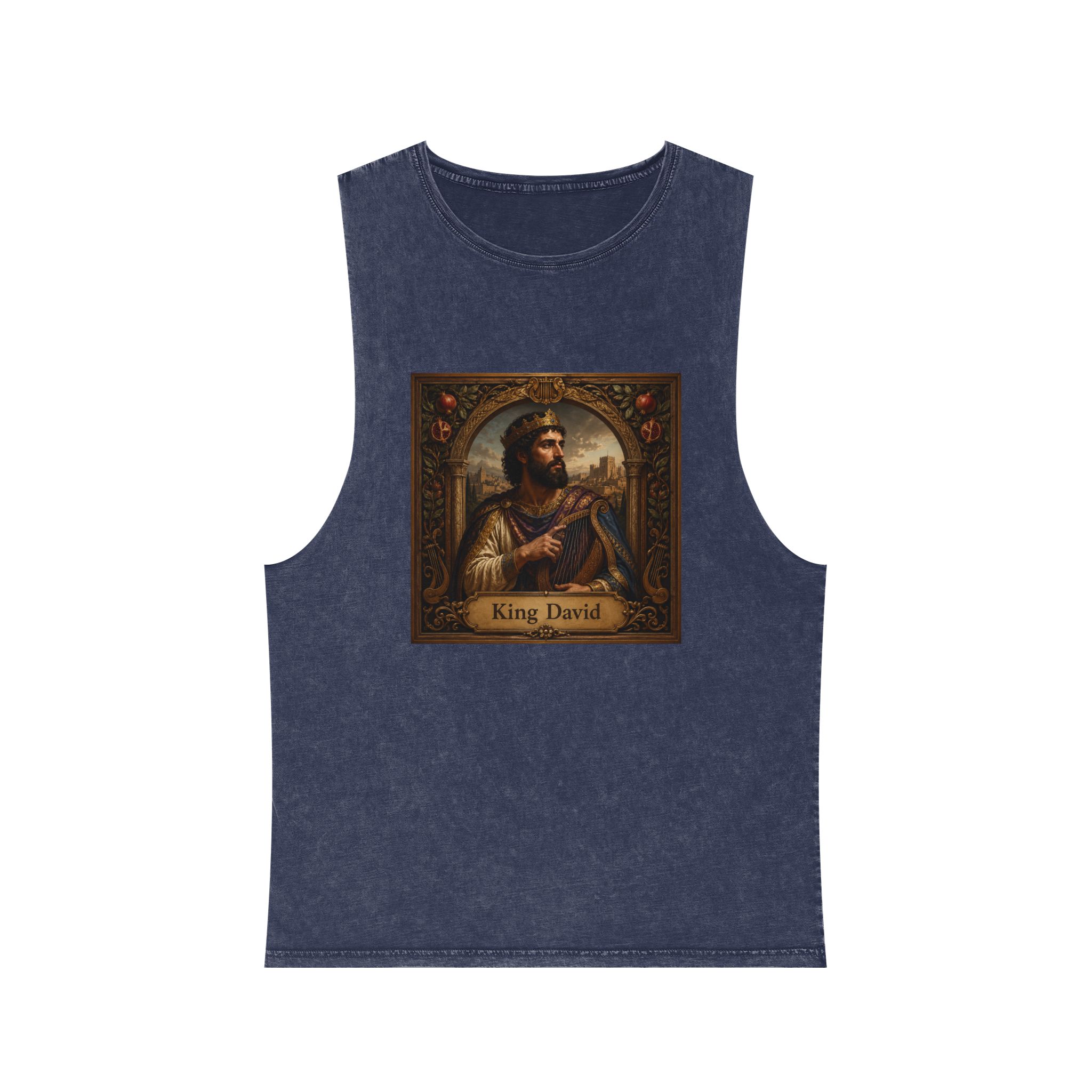 King David Unisex Stonewash Tank Top - Image 13
